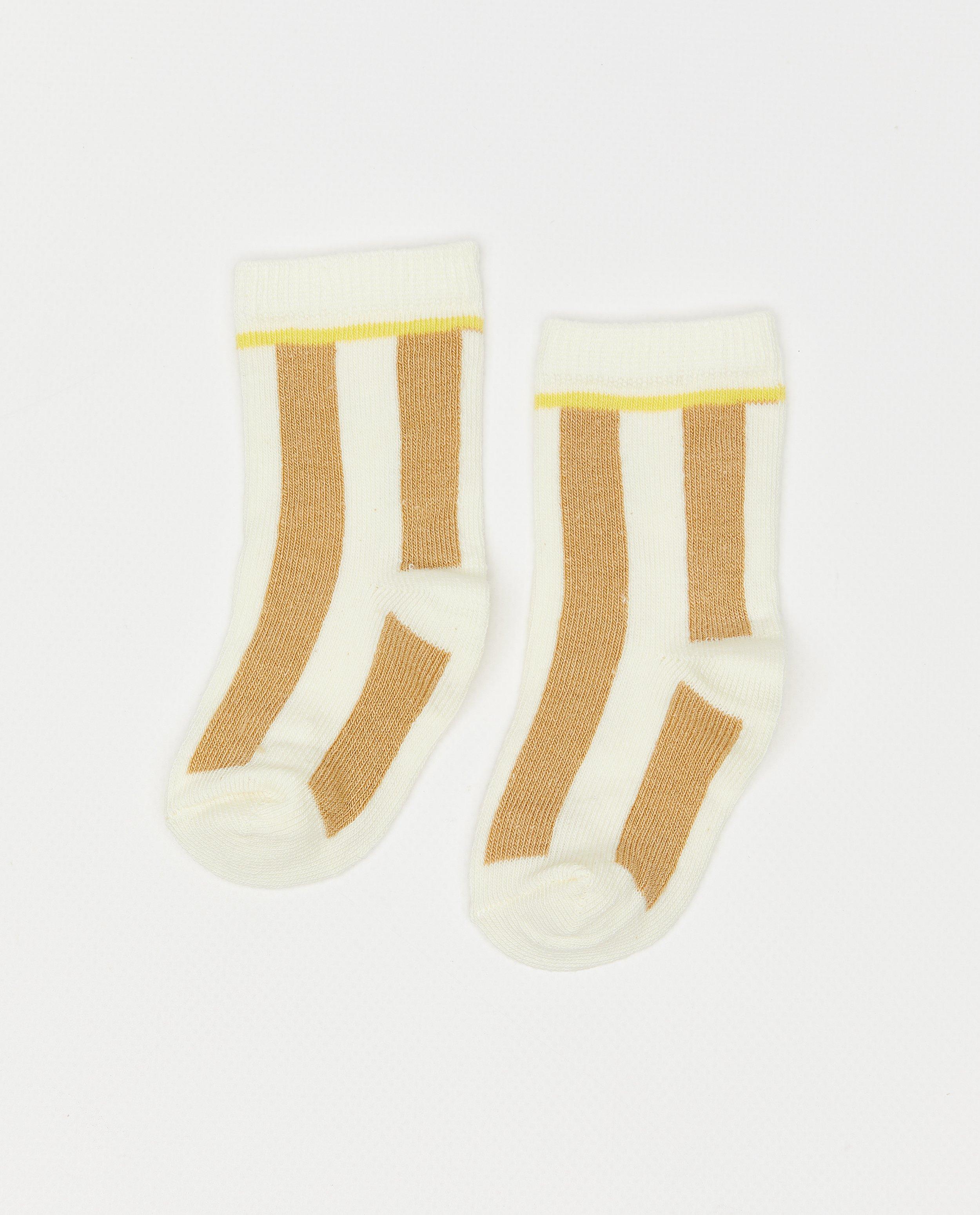 Chaussettes ray&eacute;es - D&eacute;tails du produit - beige - image num&eacute;ro 1