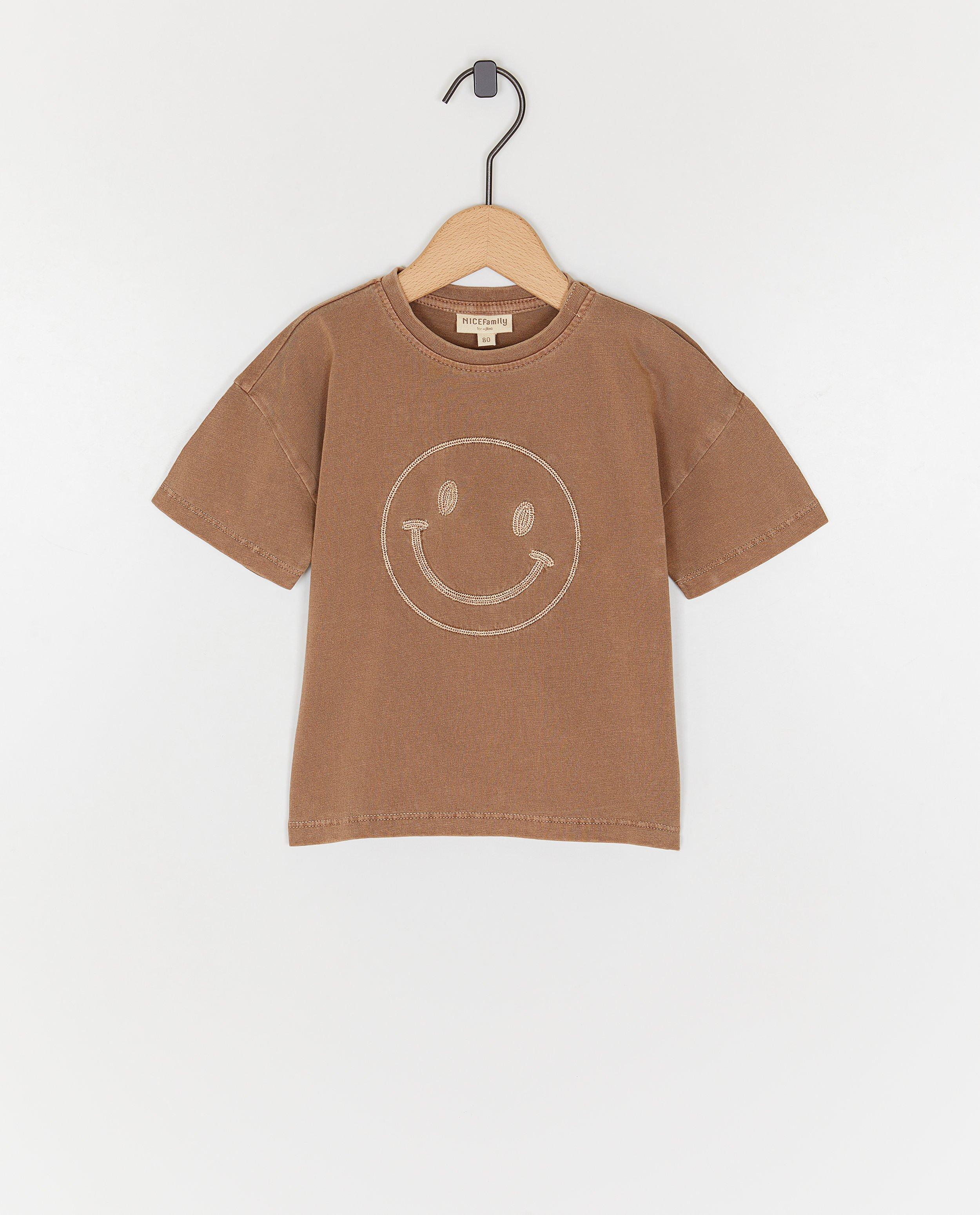 T-shirt met backprint, I'm on Team Nice, unisex, 62-92 - Product Detail - bruin - afbeelding nummer 3