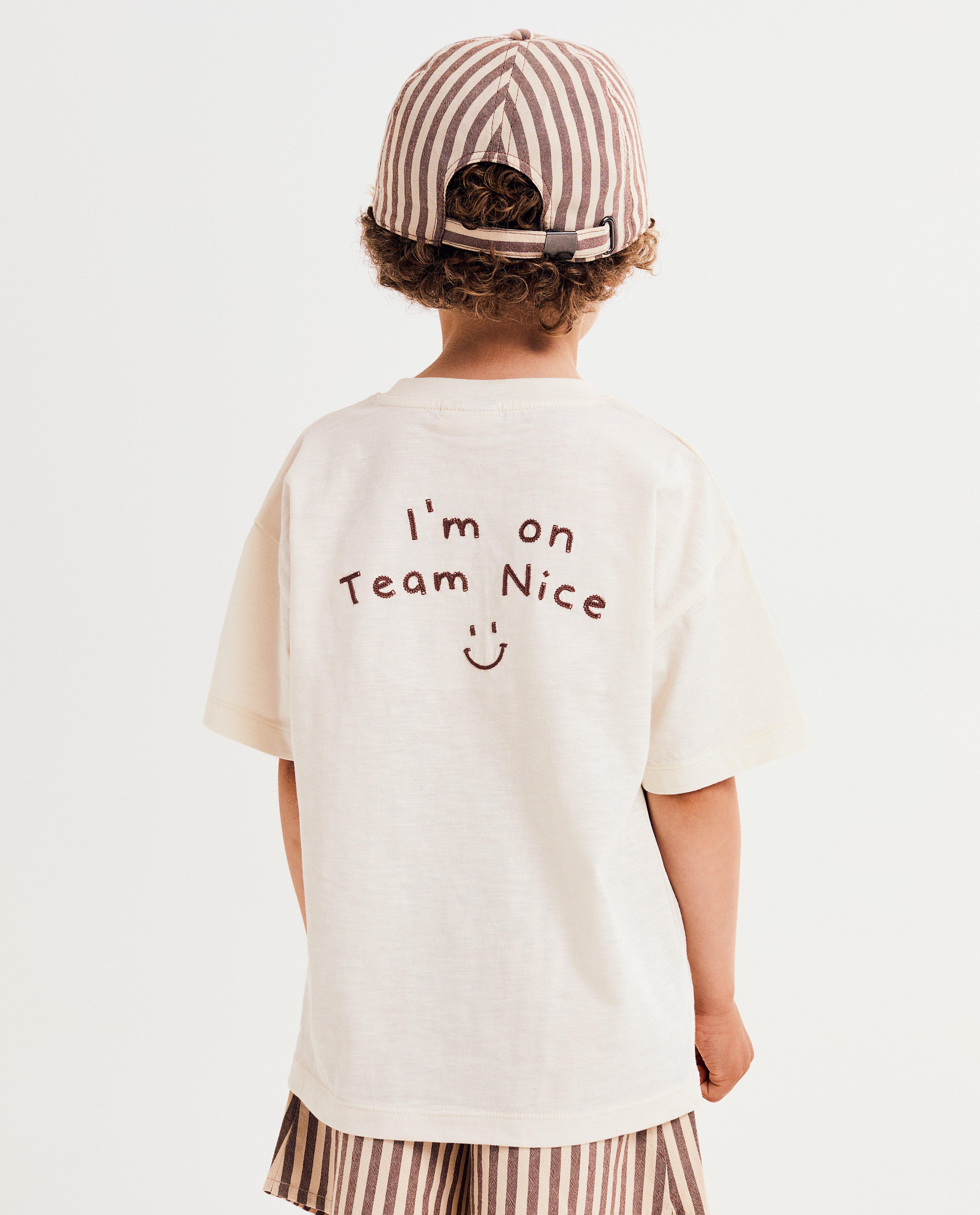 T-shirts - T-shirt met backprint, I'm on Team Nice, 92-128