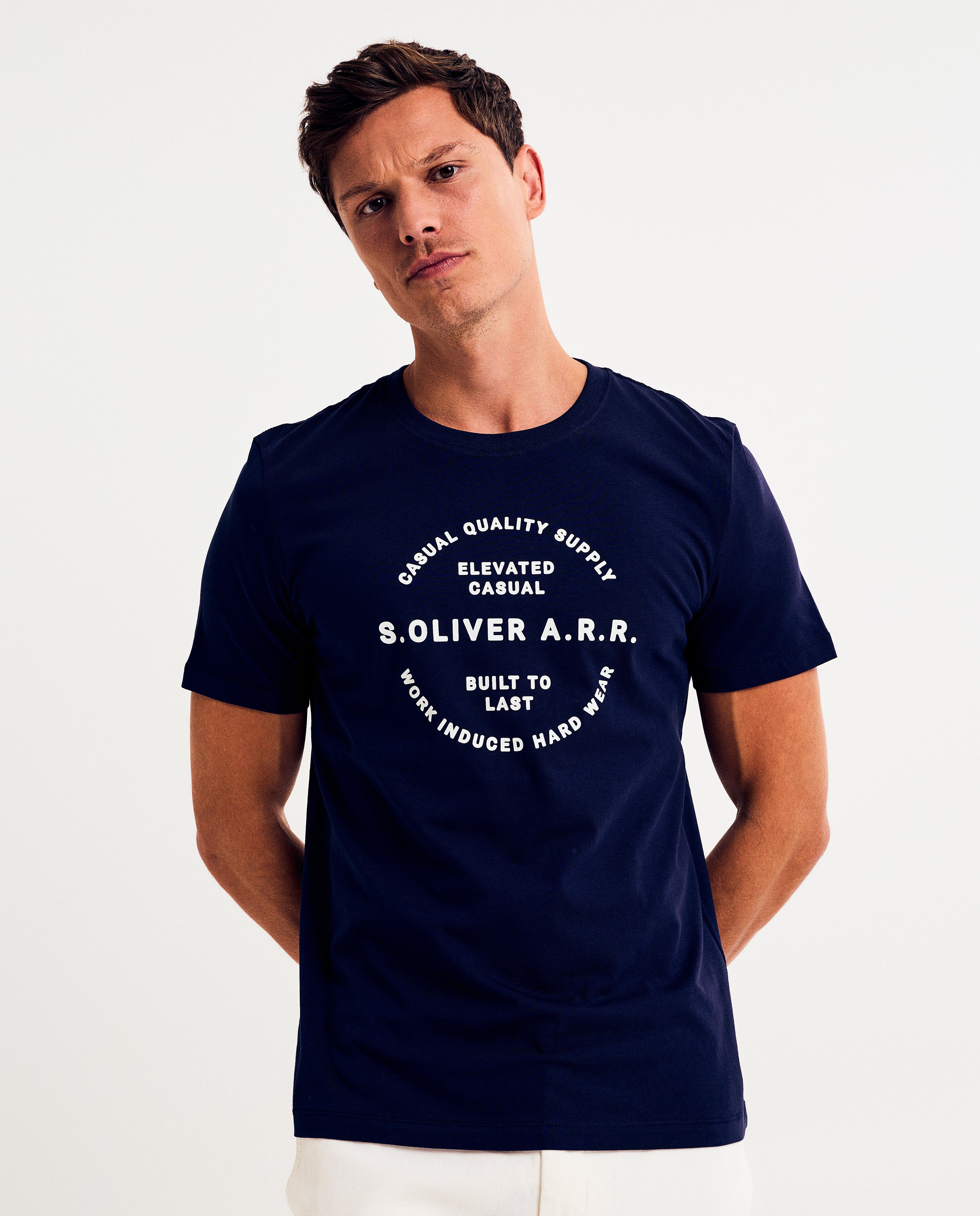 T-shirt met opschrift - null - S. Oliver