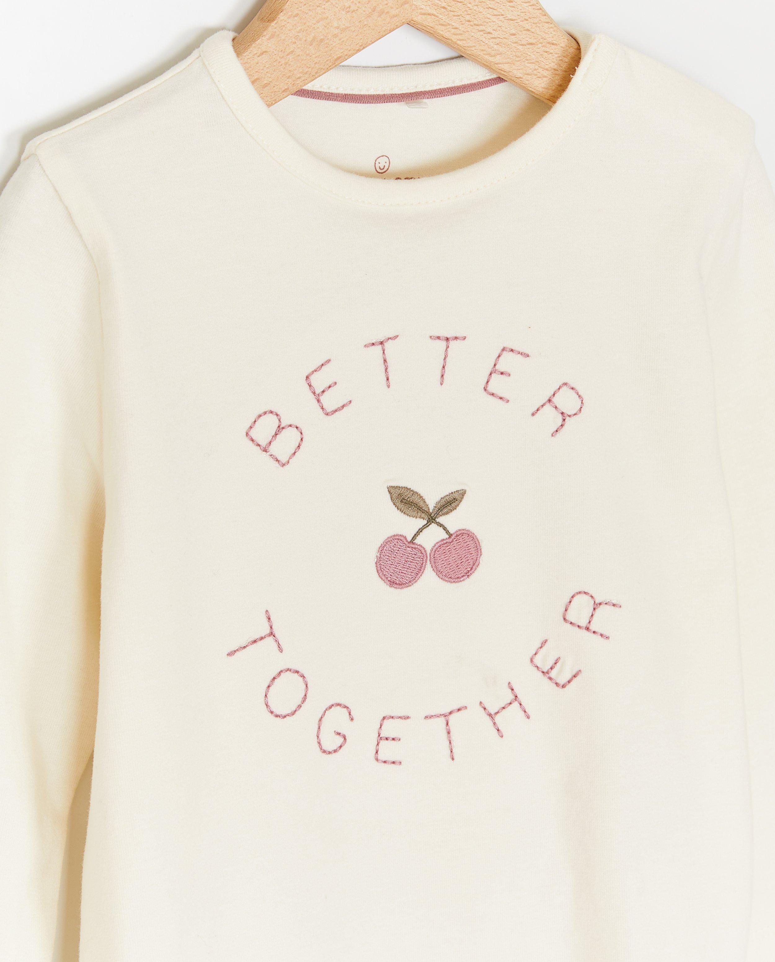 Longsleeve met borduursel - Product Detail - wit - afbeelding nummer 3