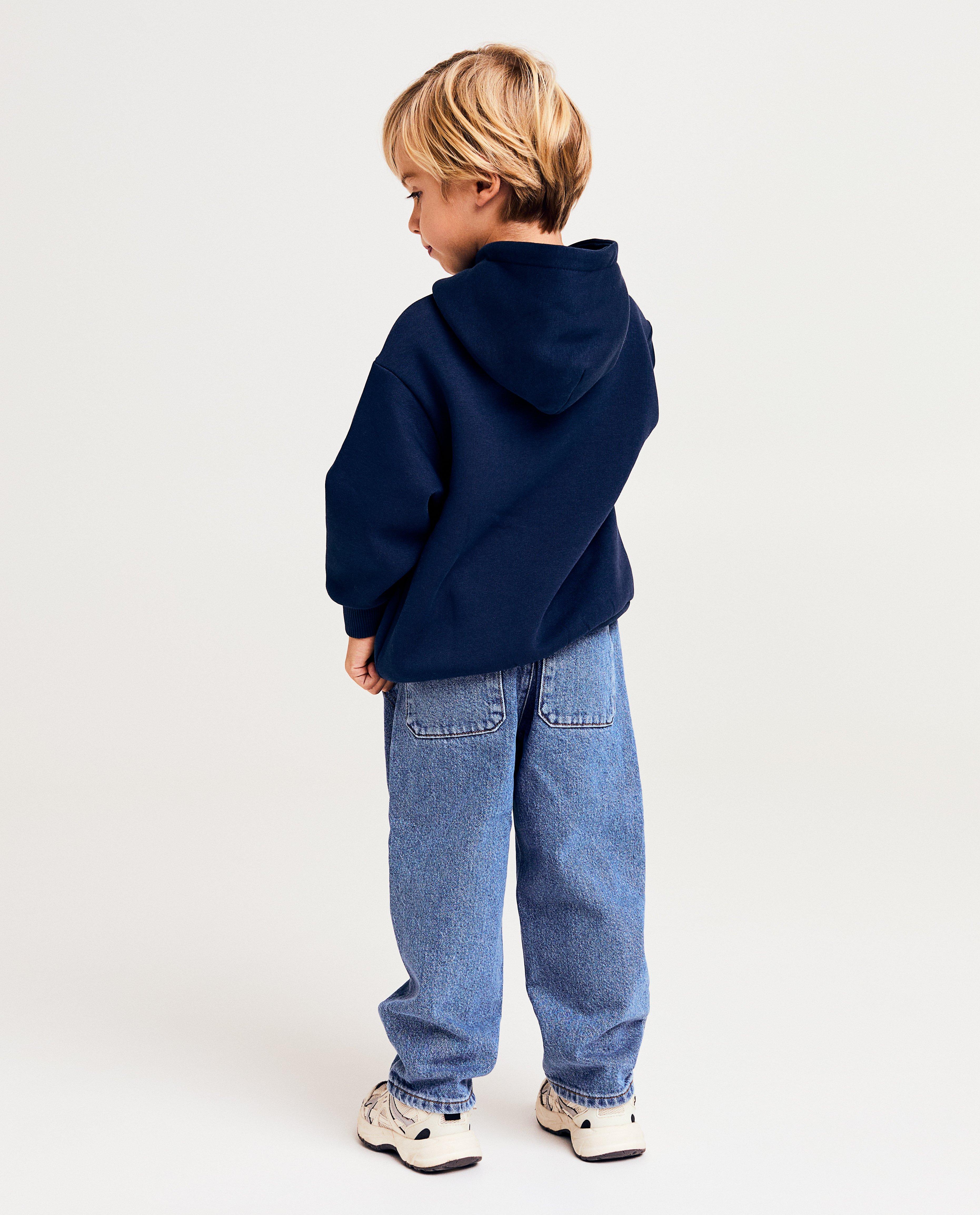 Sweaters - Hoodie met opschrift in reliëf