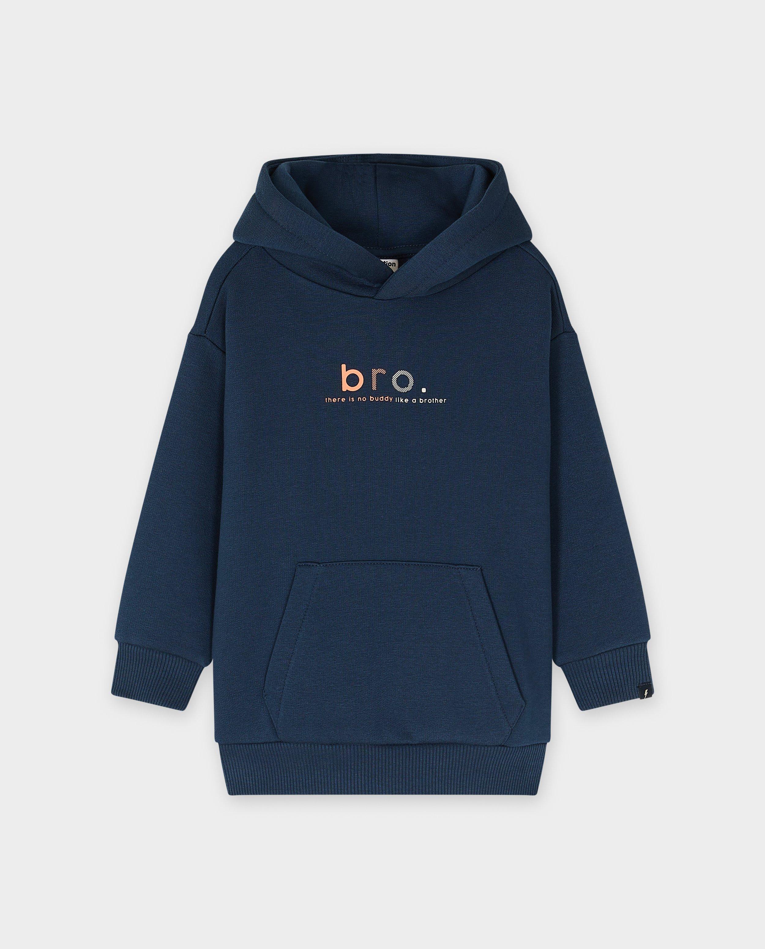 Sweaters - Hoodie met opschrift in reliëf