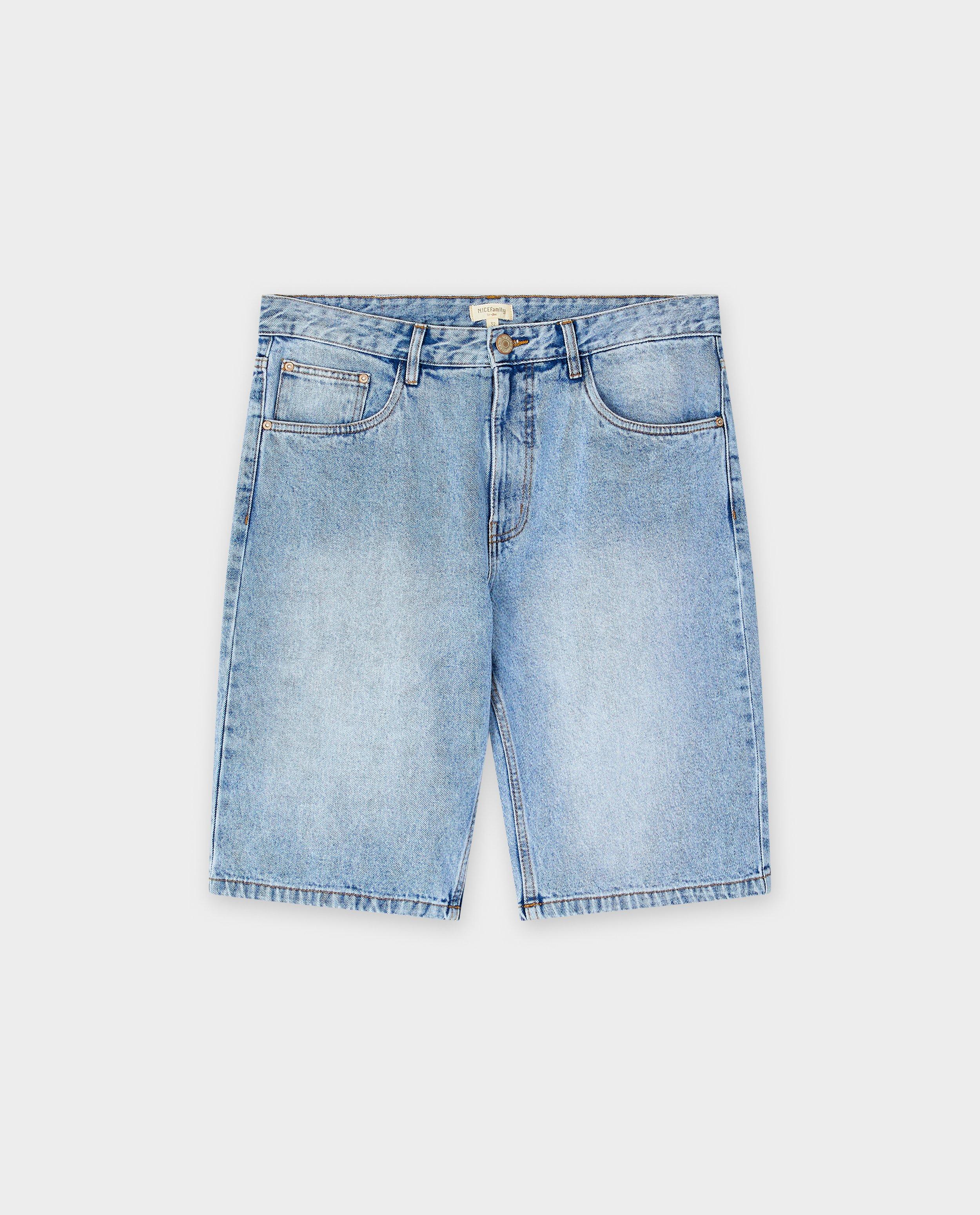 Shorten - Lichtblauwe jeansshort, regular fit