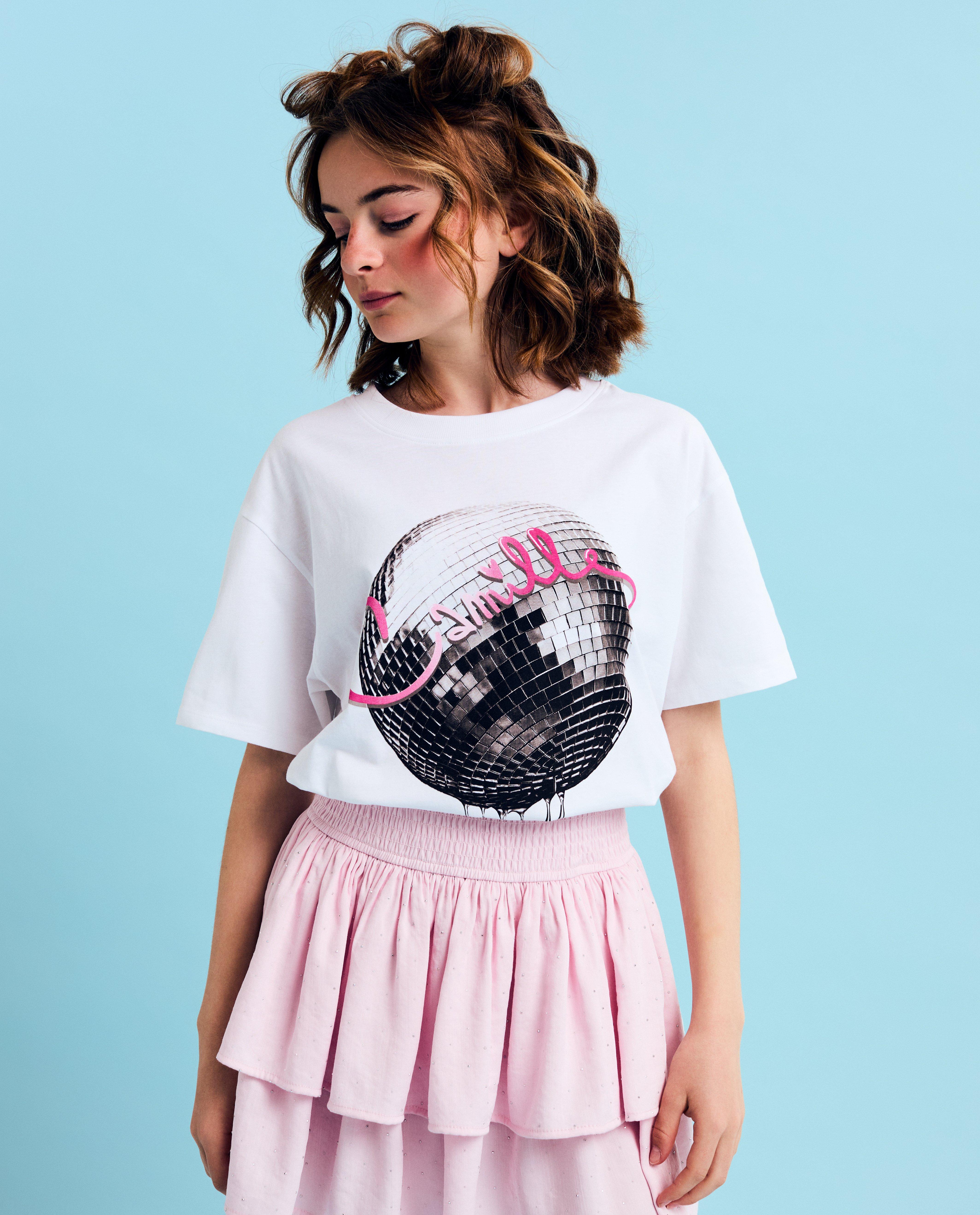T-shirt avec imprimé boule disco, 6-14 ans