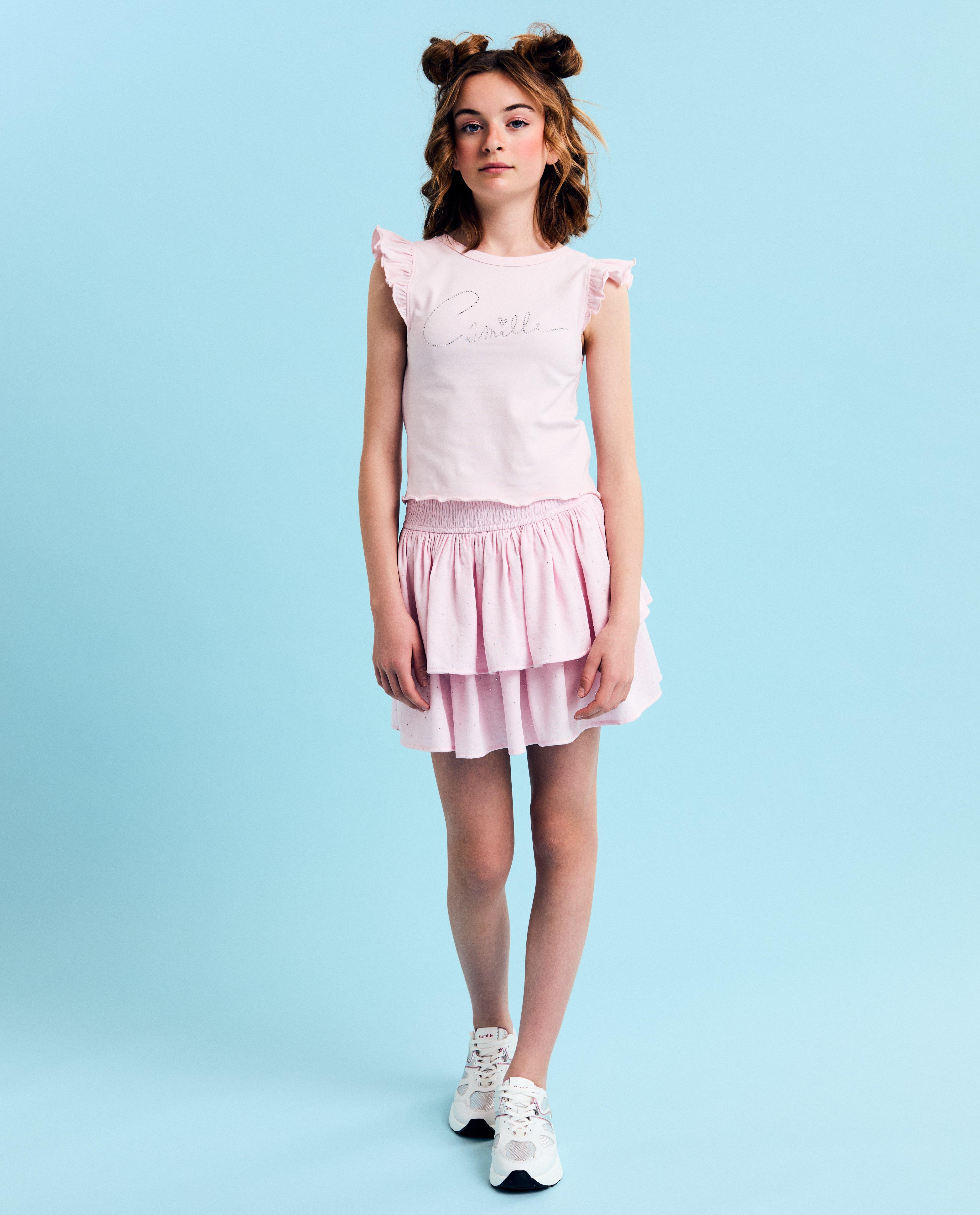 T-shirts - Top avec inscription en strass, 6-14 ans