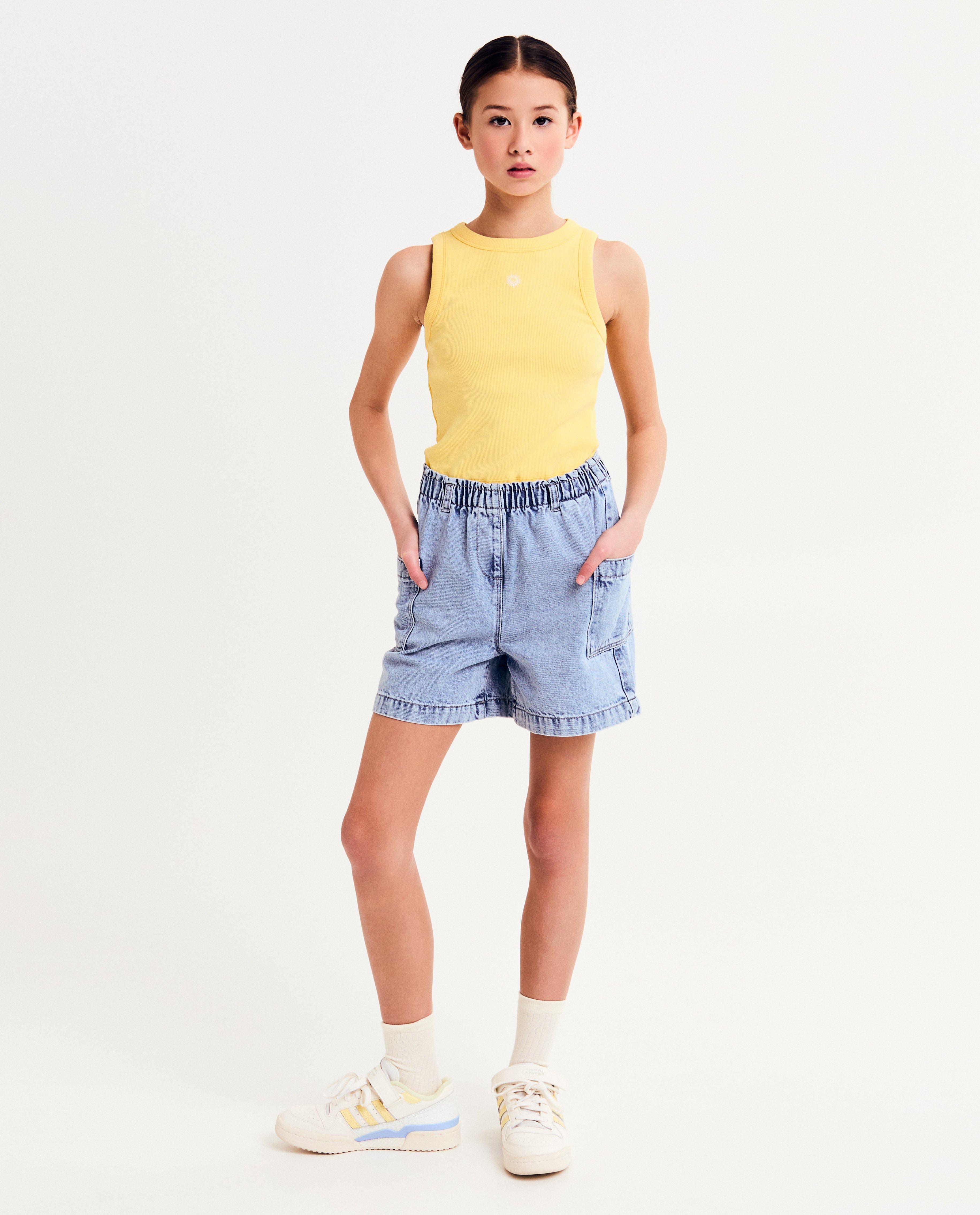 T-shirts - Top met geborduurd strikje