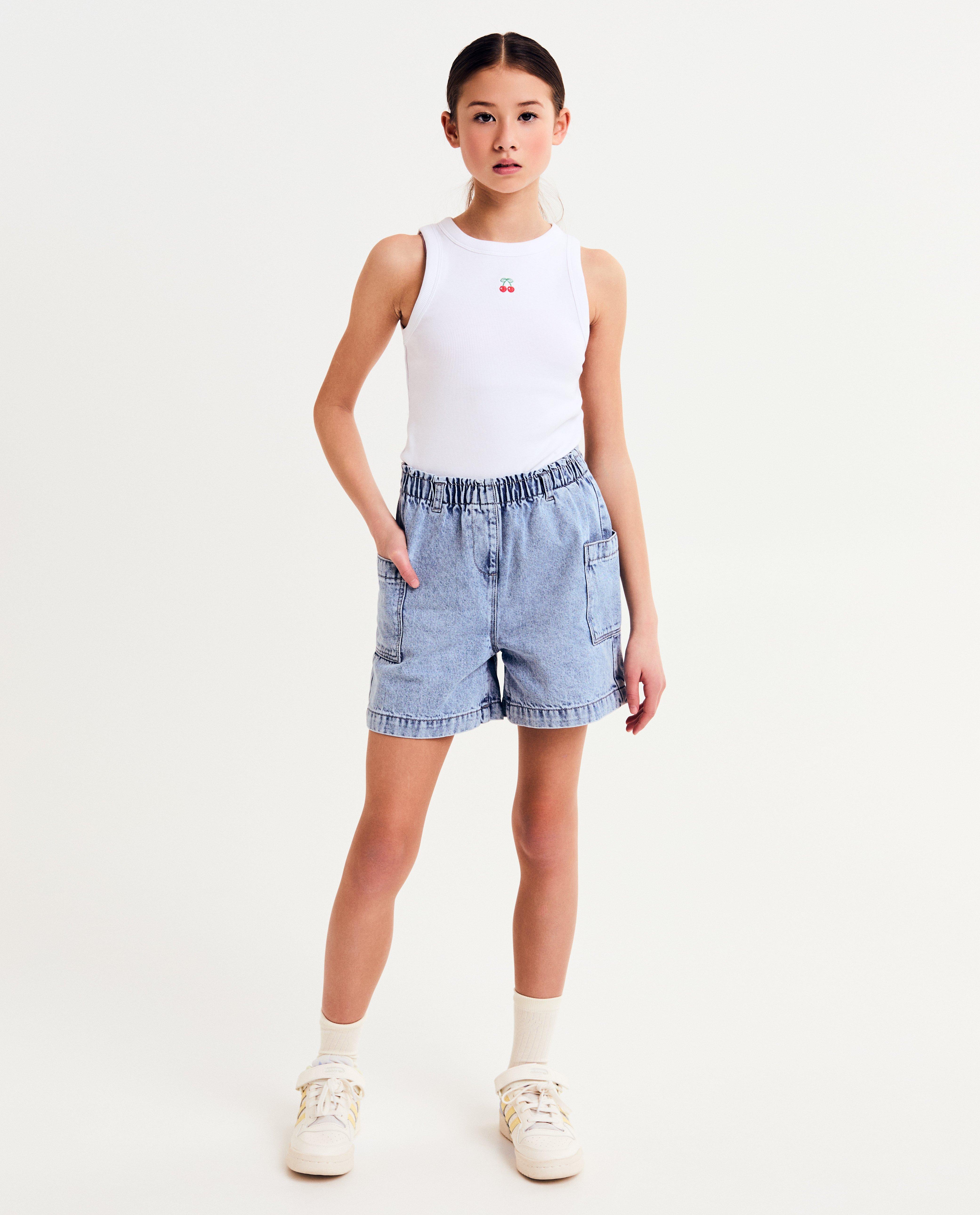 Blauwe jeansshort