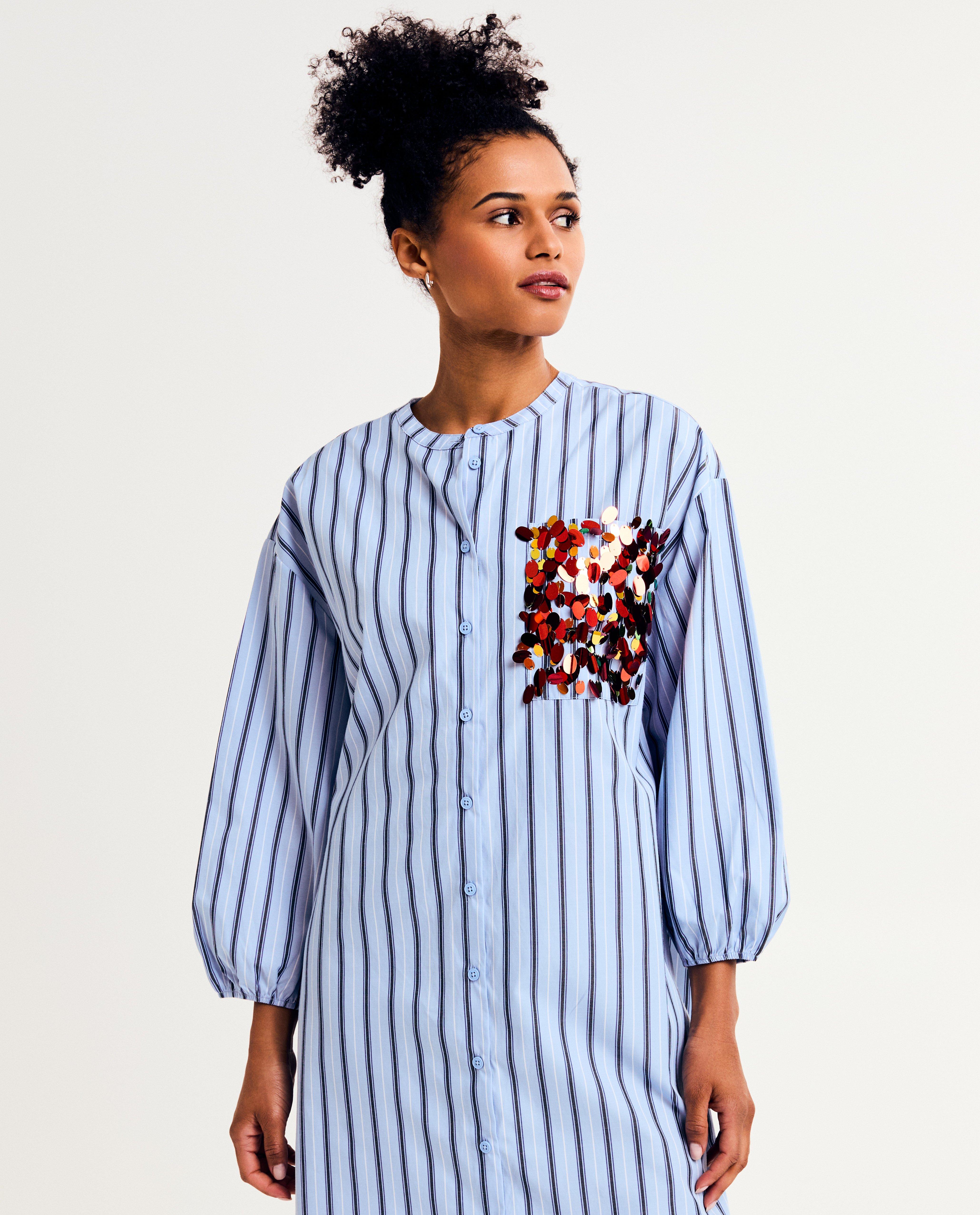 Robes - Robe rayée avec paillettes, 36-46