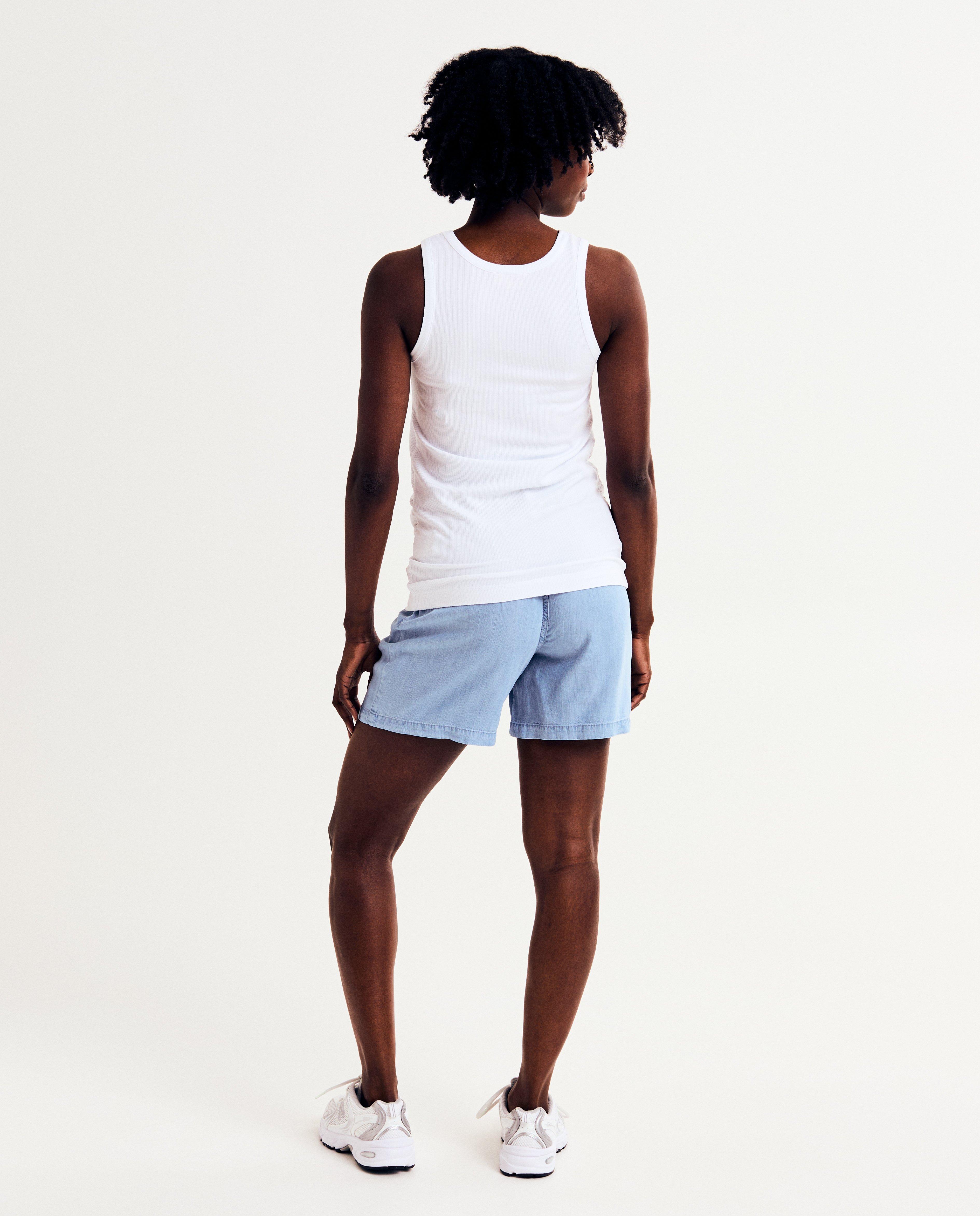 Shorten - Lichtblauwe jeansshort, zwangerschap