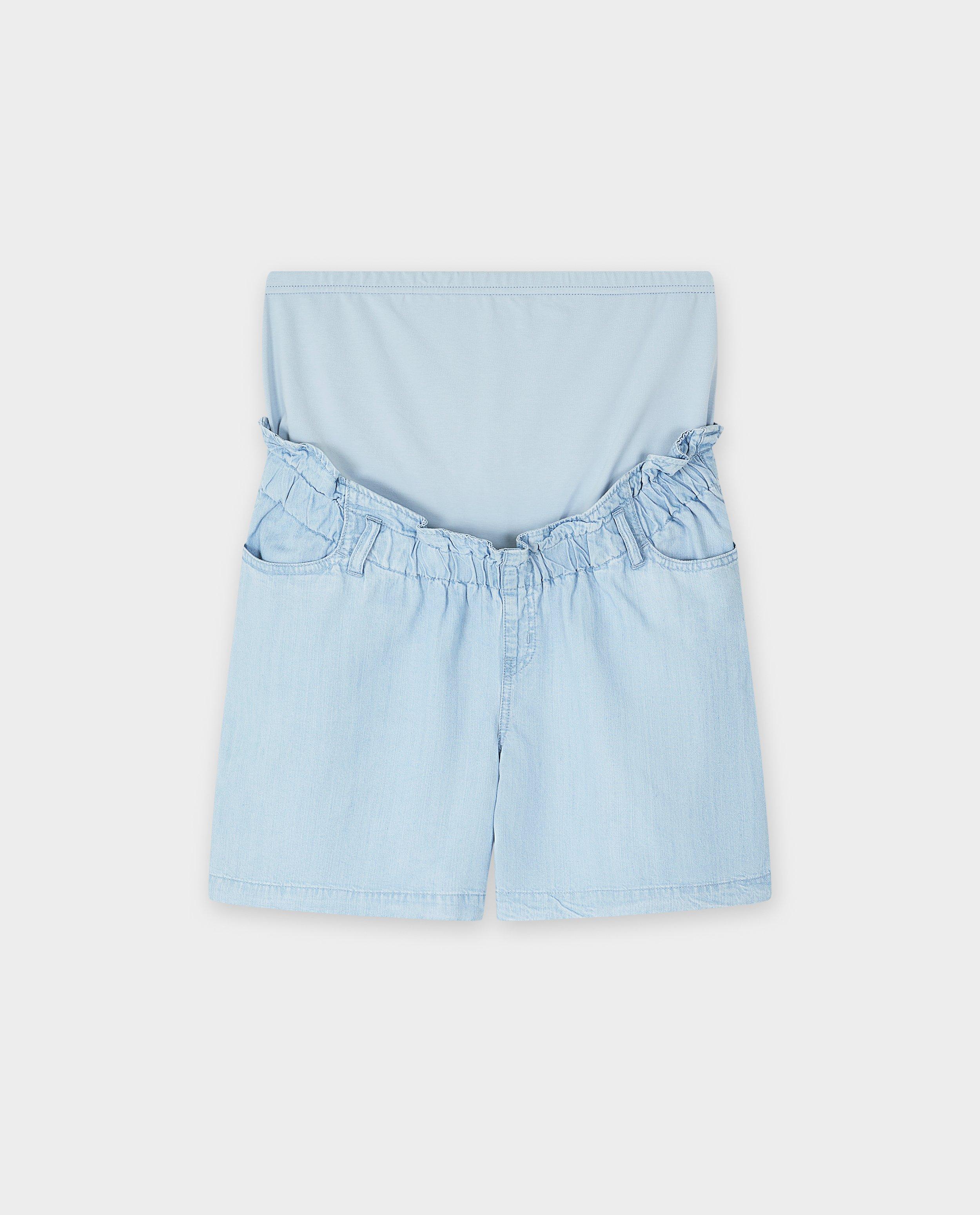 Shorten - Lichtblauwe jeansshort, zwangerschap
