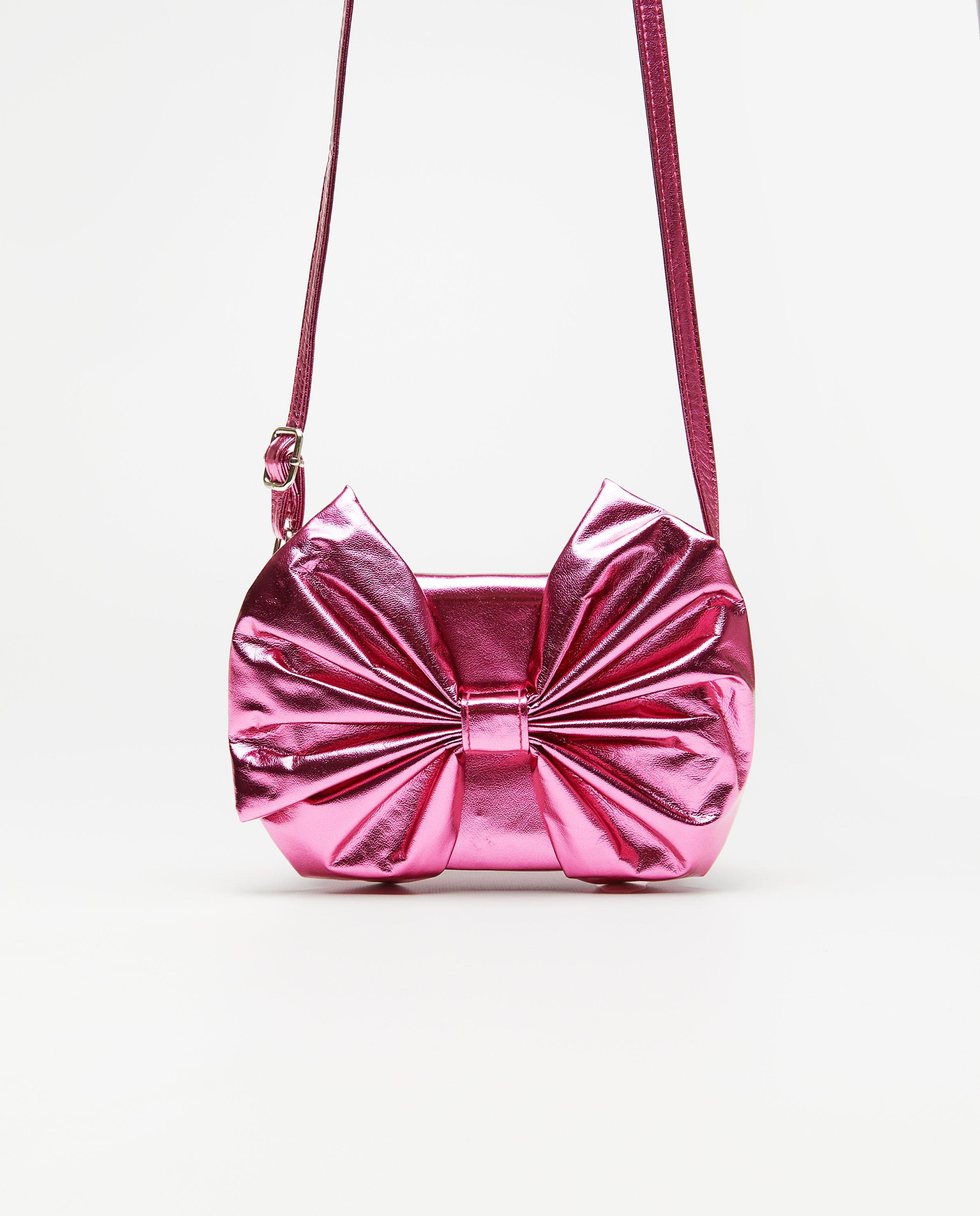 Handtassen - Metallic handtas met strik