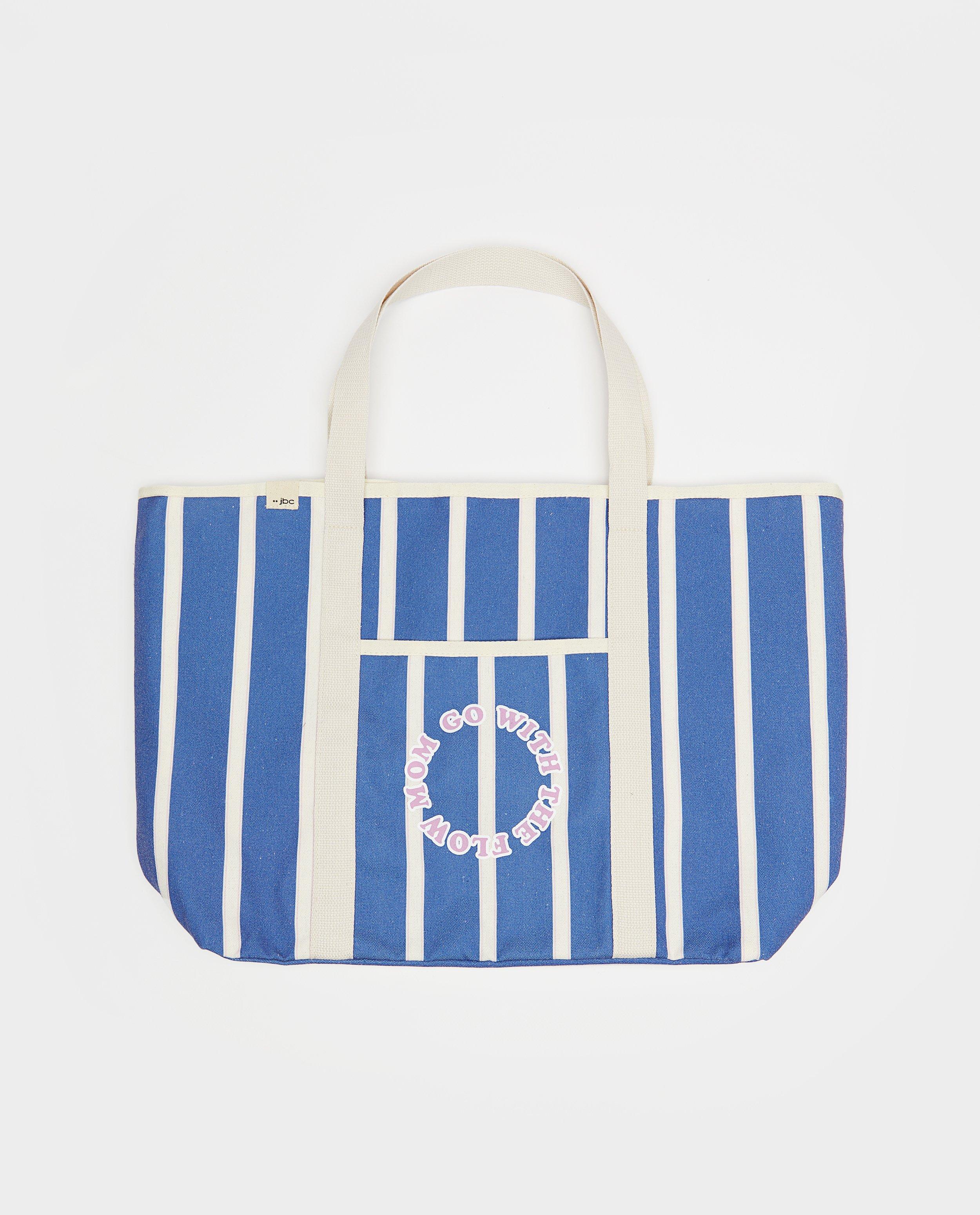 Handtassen - Tas met opschrift Go with the flow mom