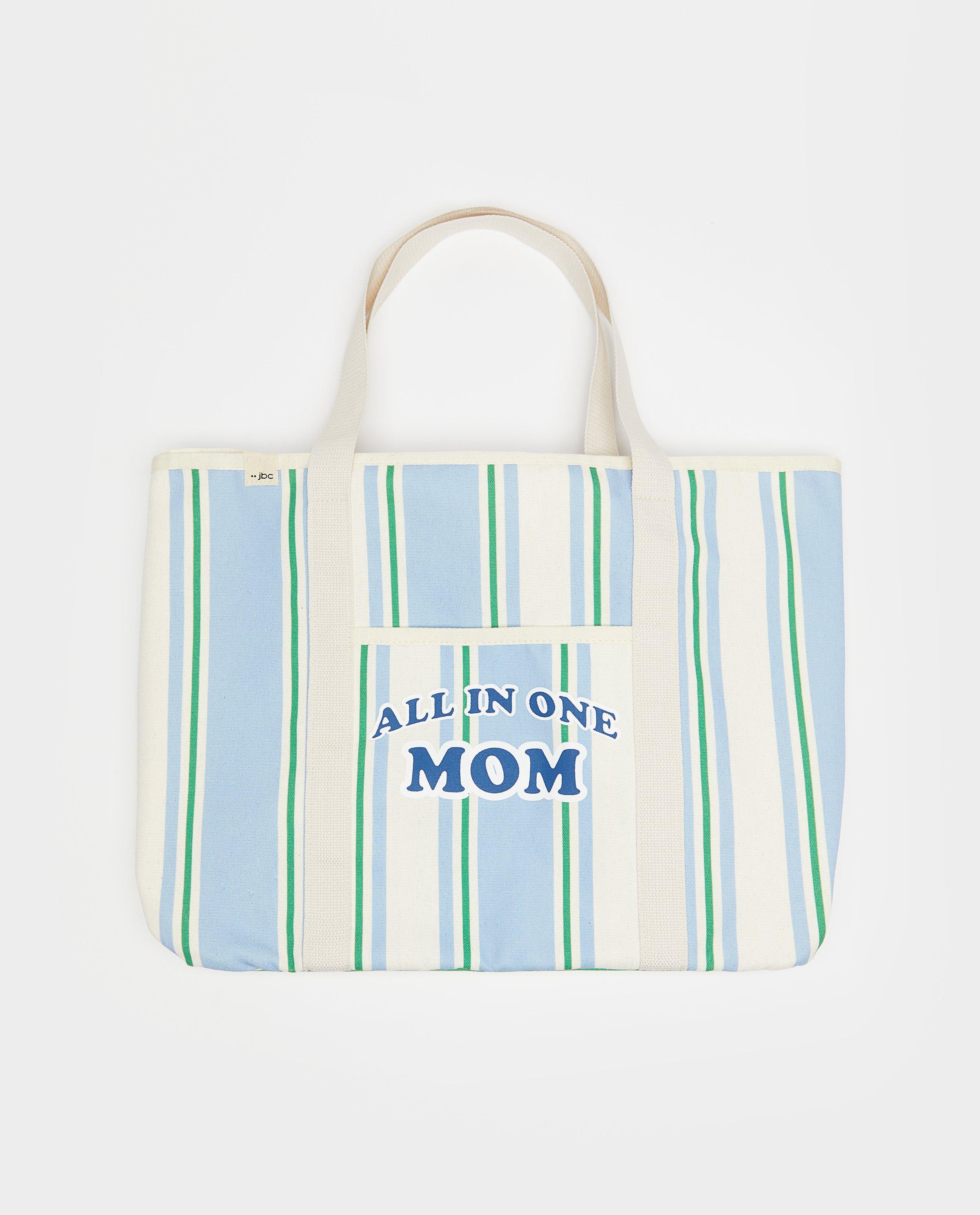 Handtassen - Tas met opschrift Go with the flow mom