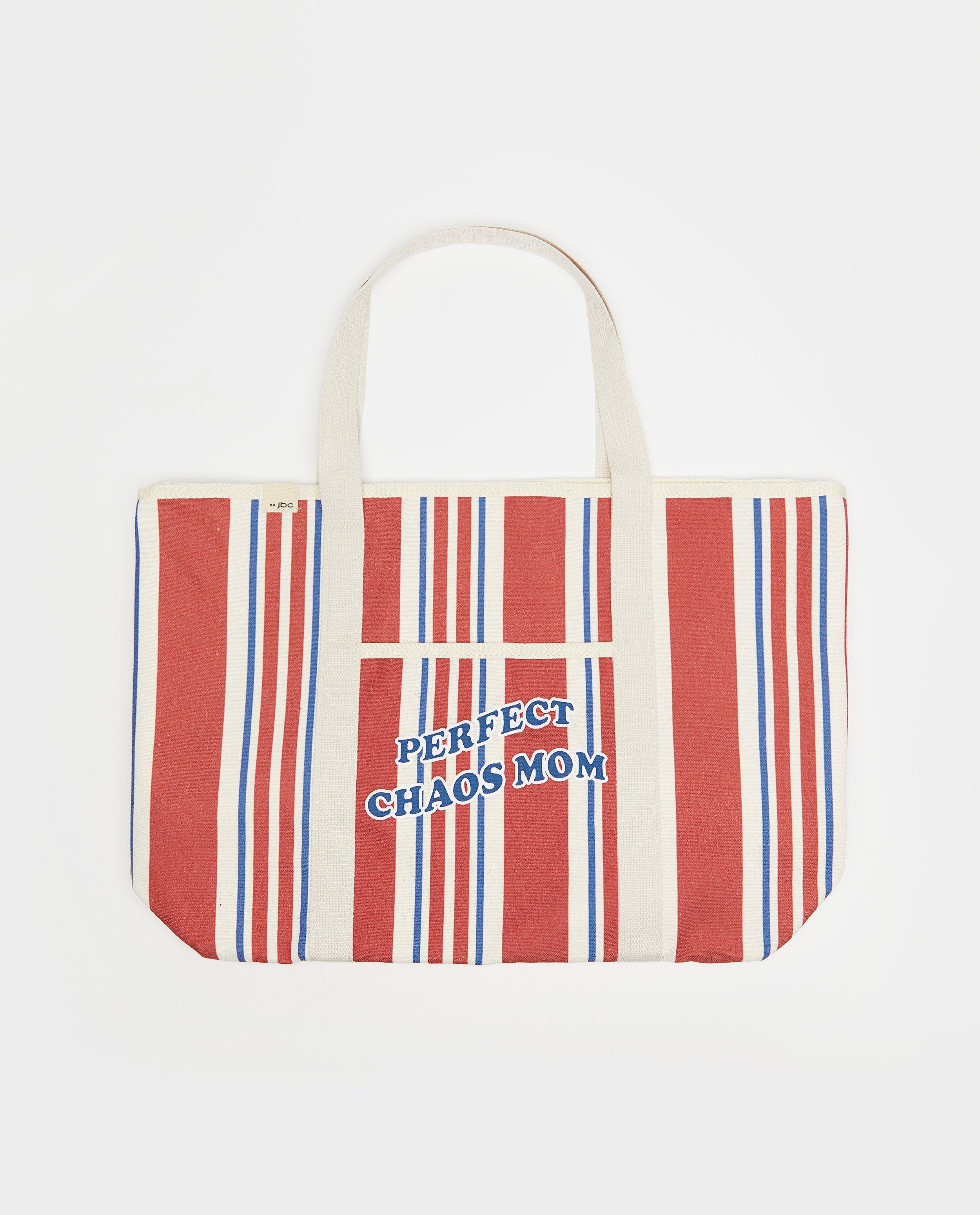 Handtassen - Tas met opschrift Go with the flow mom