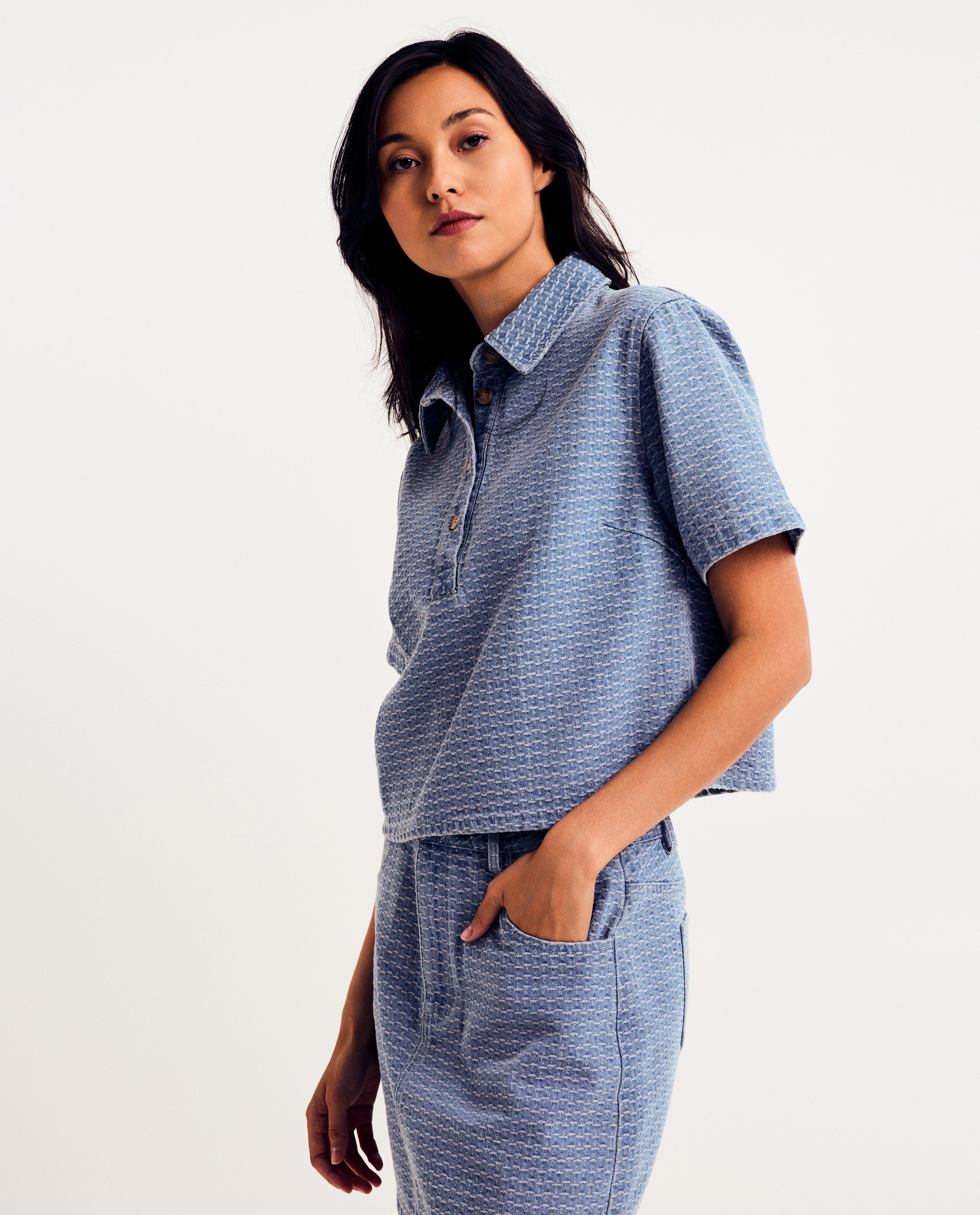 Chemise en jeans structurée, loose fit - null - Paris