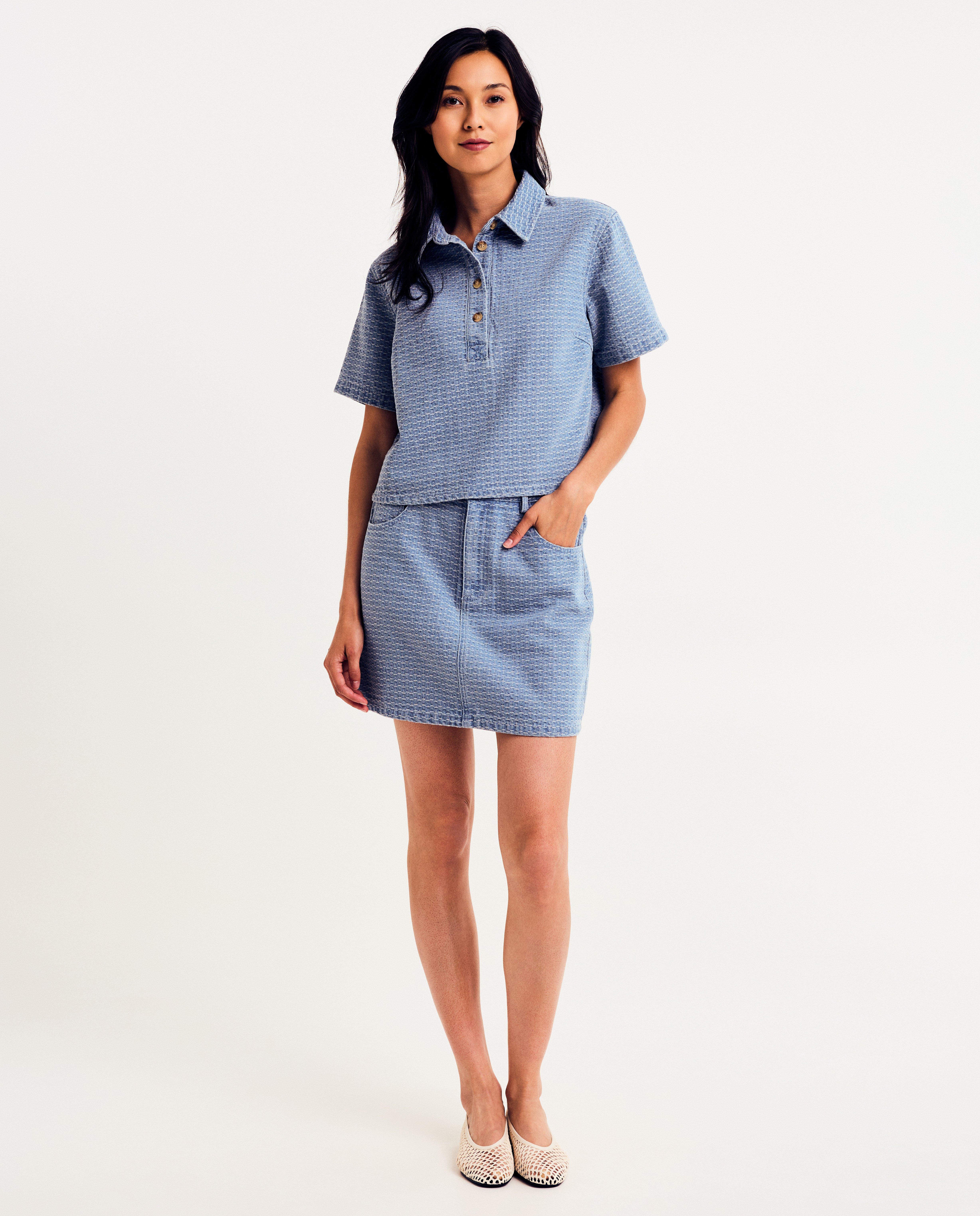 Chemises - Jeanshemd met structuur, loose fit