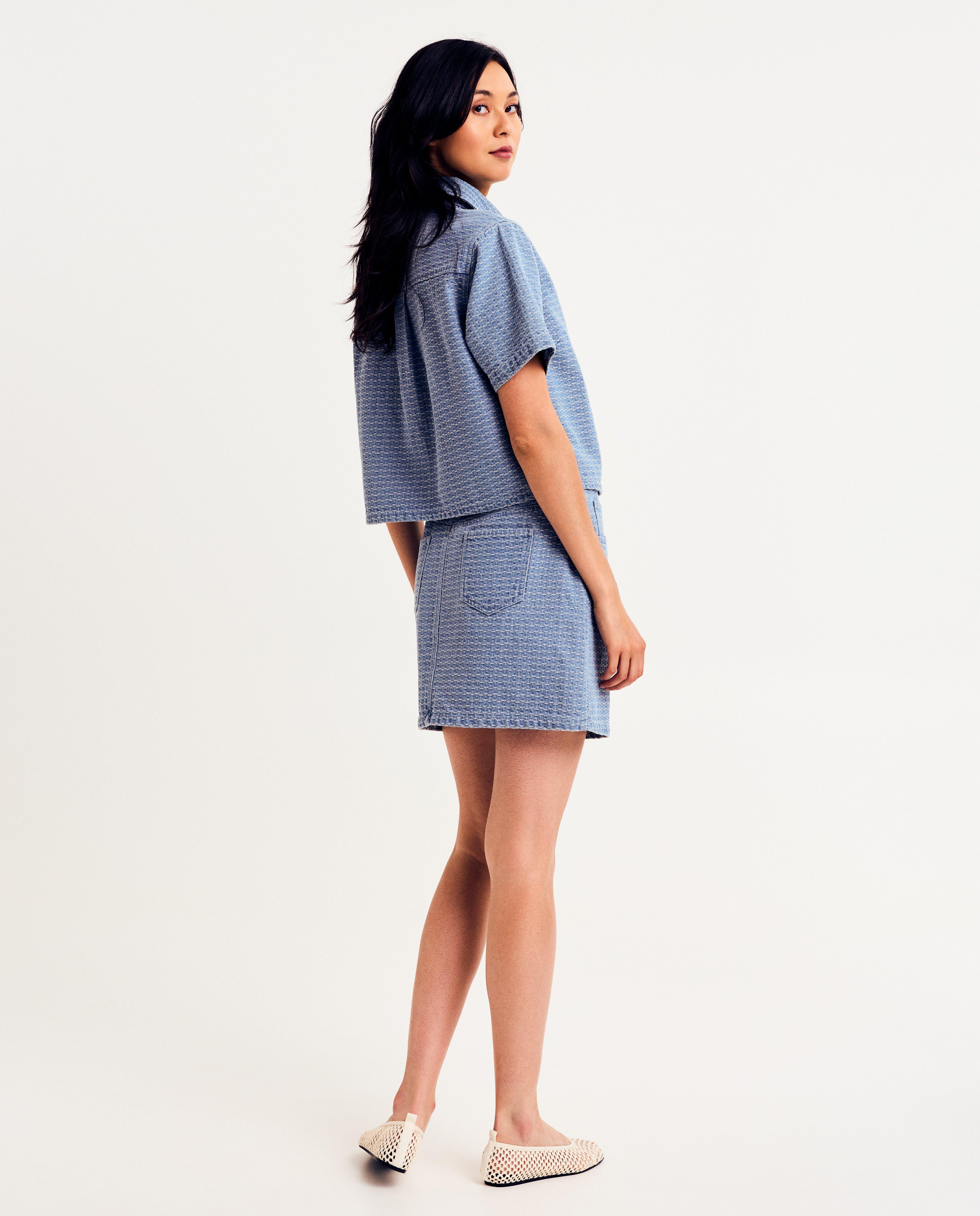 Chemises - Jeanshemd met structuur, loose fit