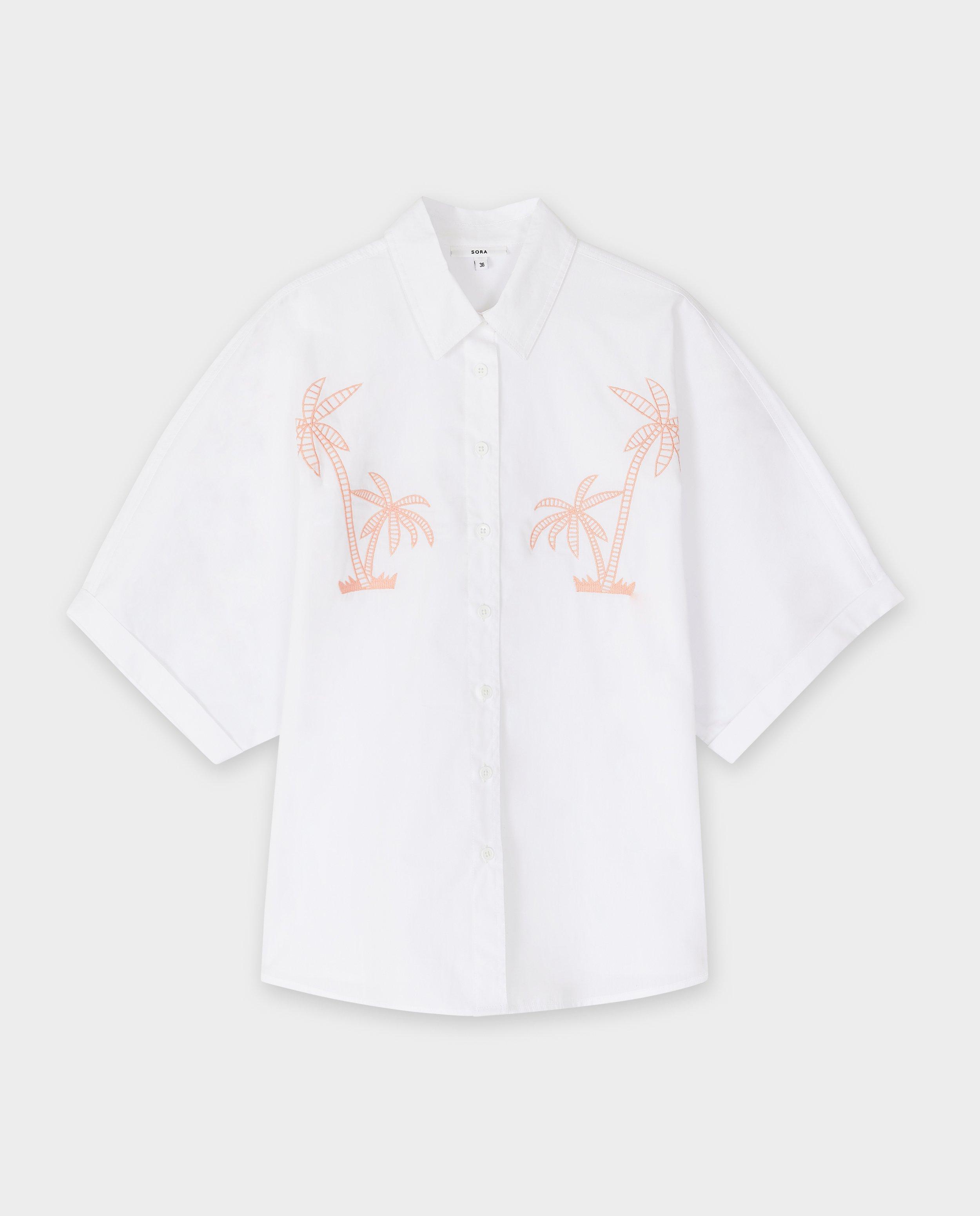 Chemises - Hemd met geborduurde palmbomen, oversized fit