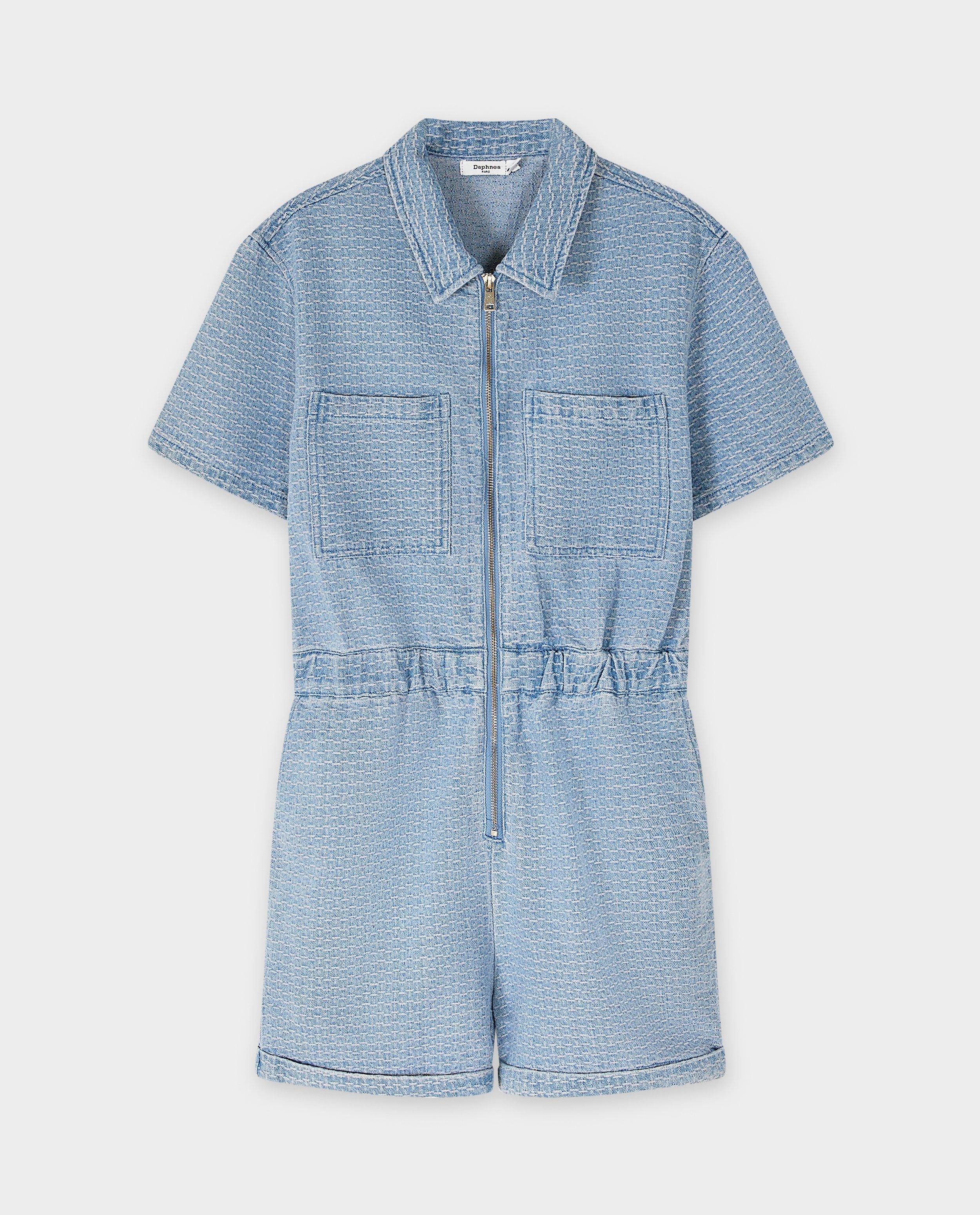 Jumpsuit - Playsuit van jeans met structuur