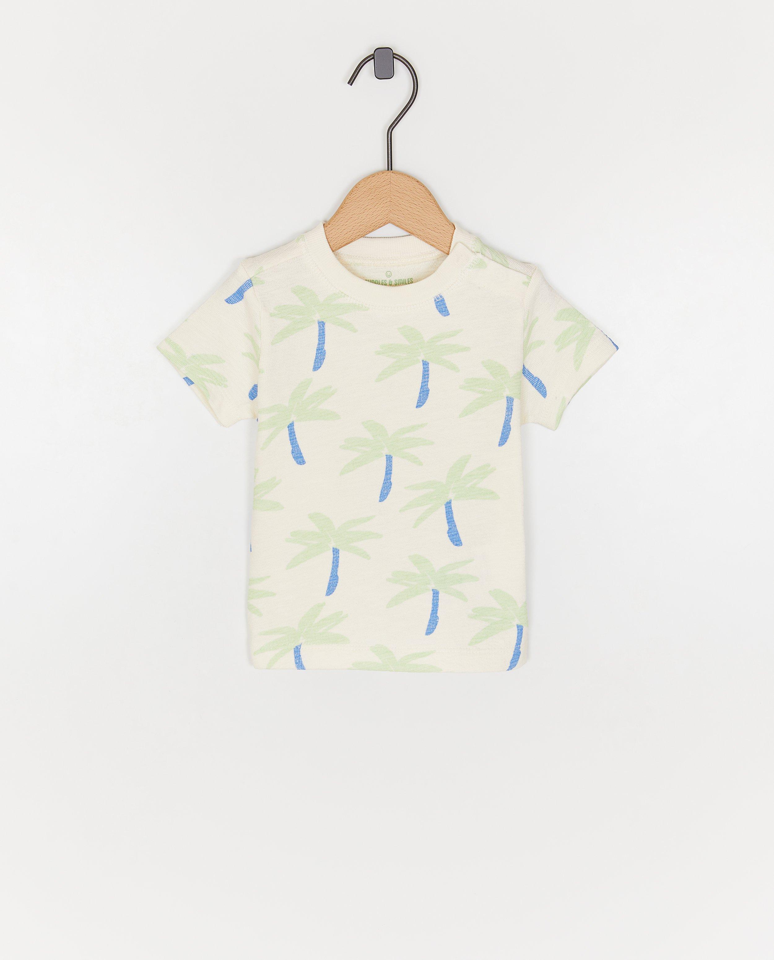 T-shirt met palmboomprint - null - Cuddles and Smiles