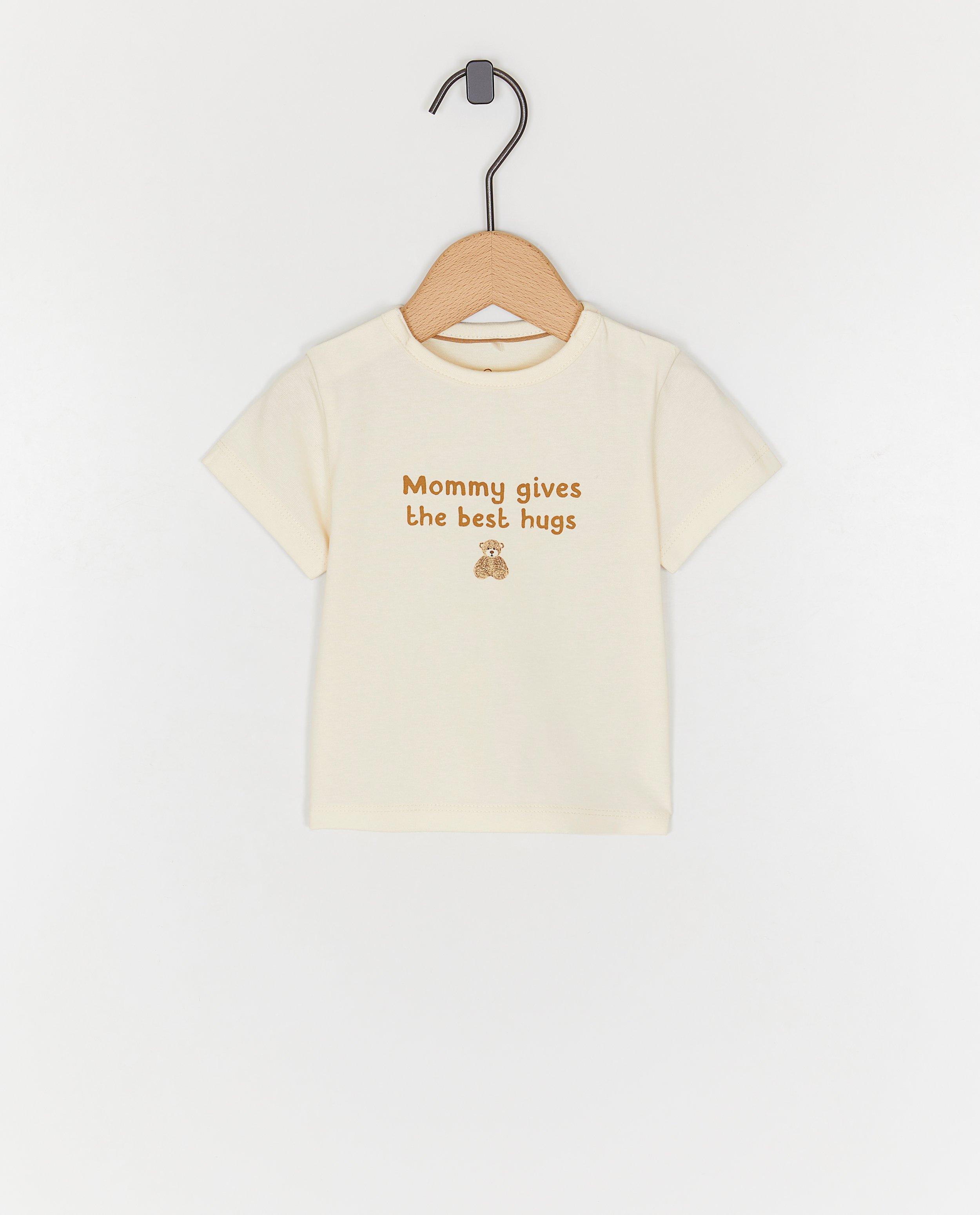 T-shirt met opschrift - null - Newborn 50-68