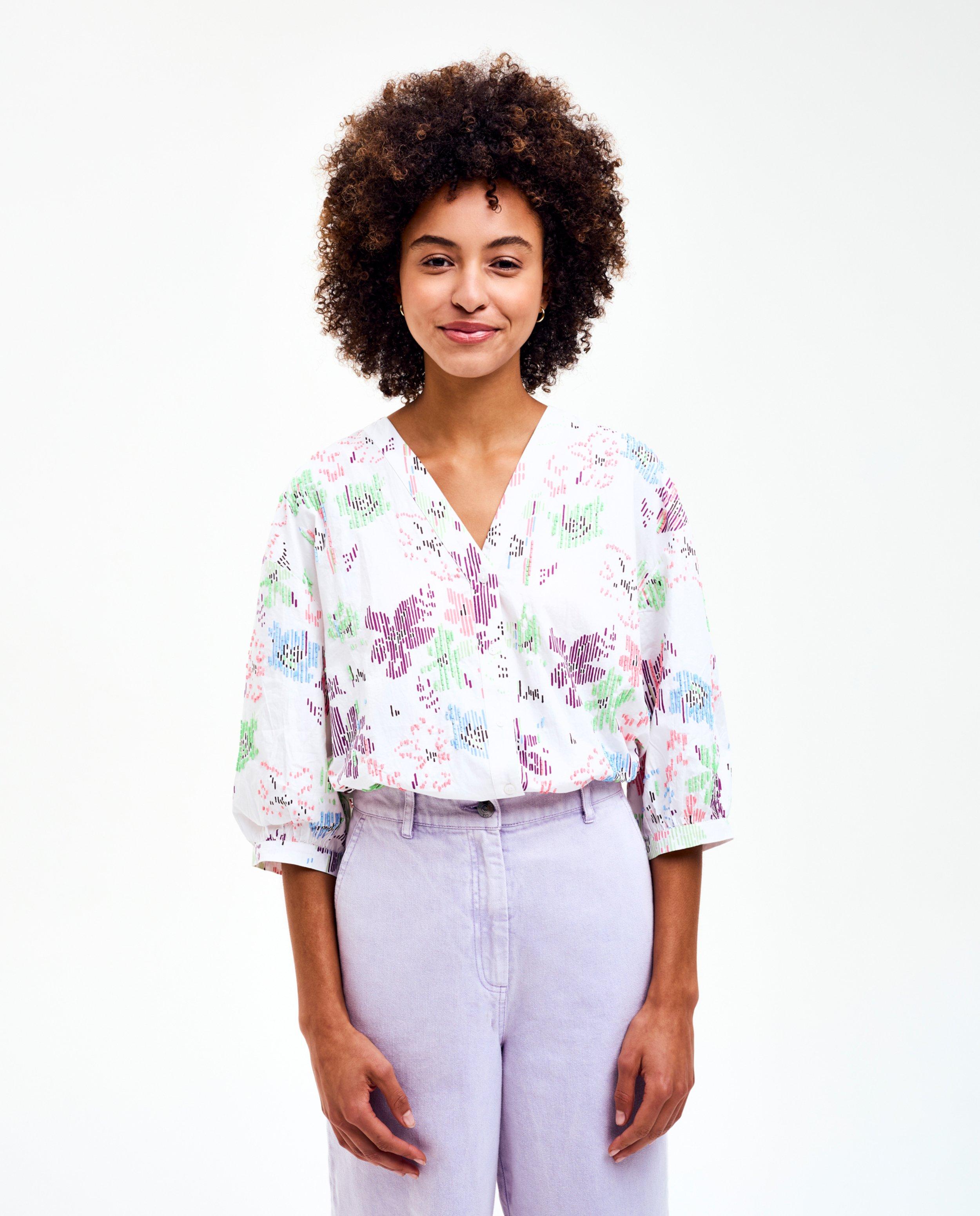 Blouse met bloemenprint