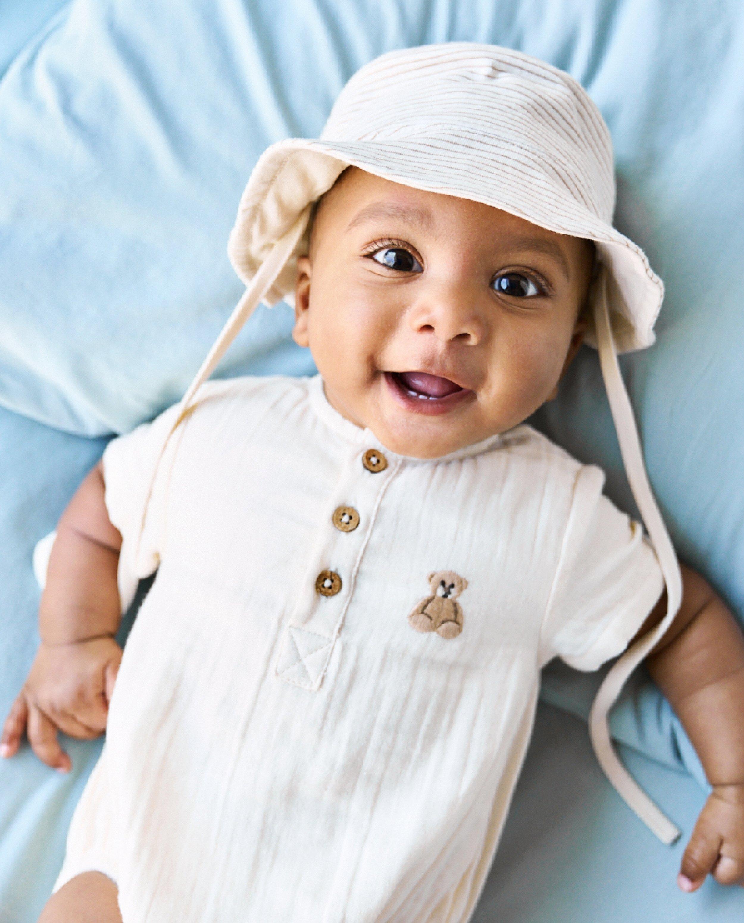 Tetra romper met geborduurde teddybeer - Product Detail - wit - afbeelding nummer 2