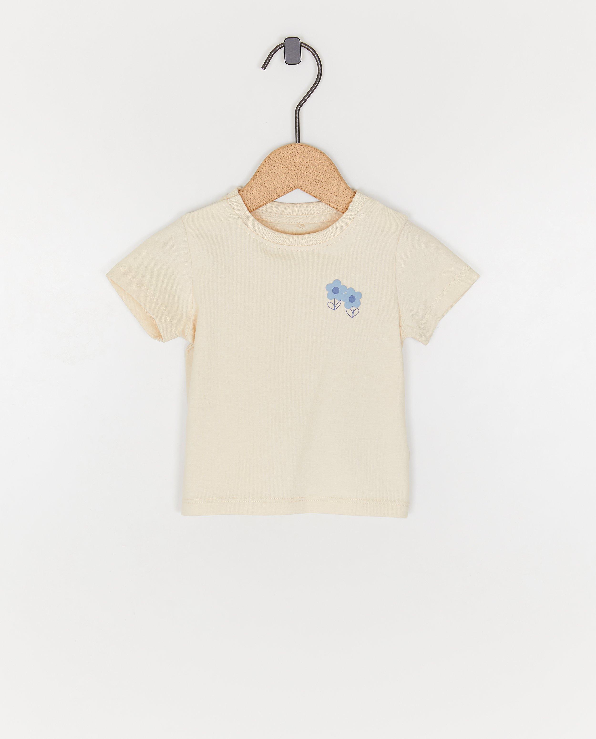 T-shirt met kleine print bloemen - null - Newborn 50-68