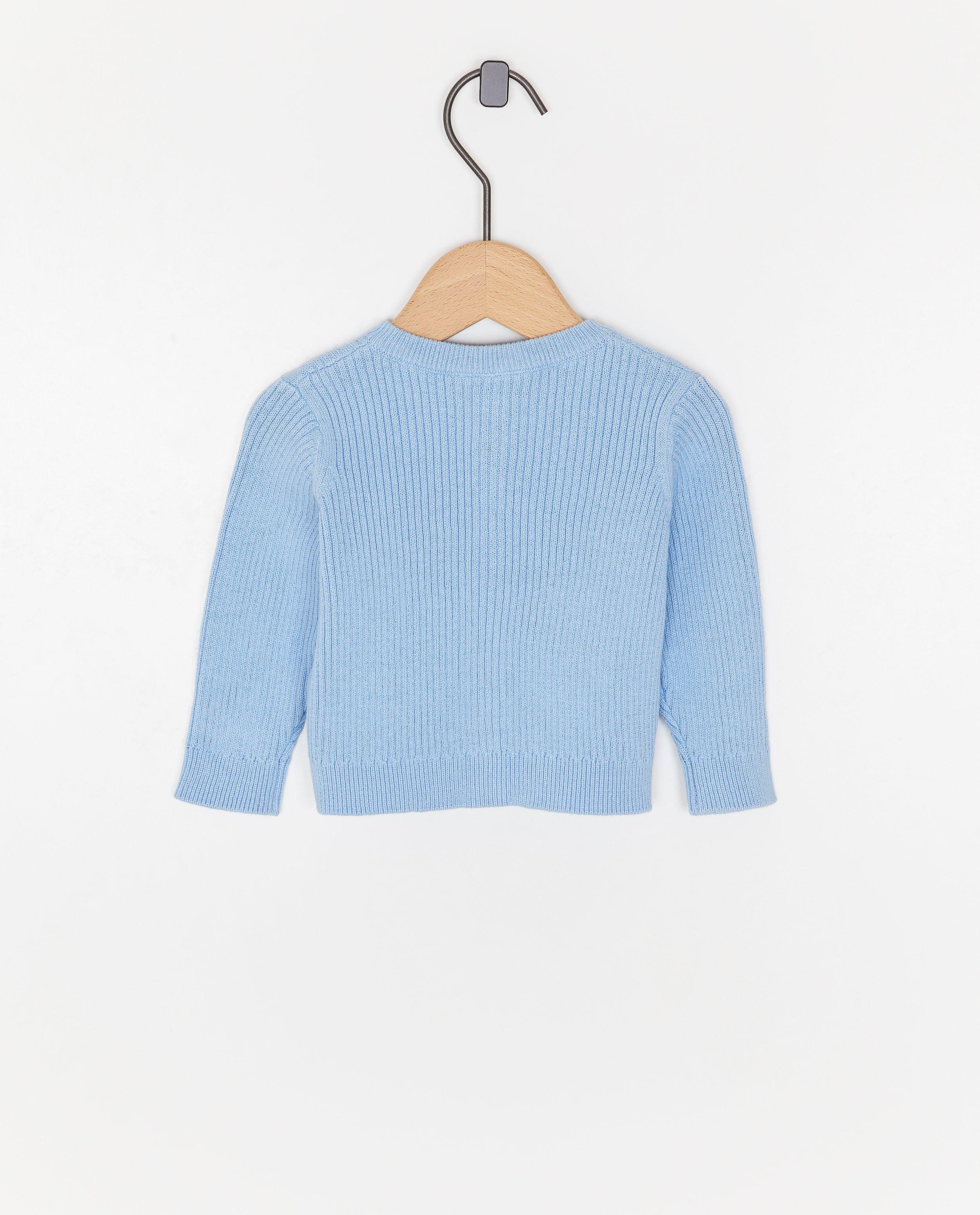 Cardigan - Cardigan met geborduurde bloem