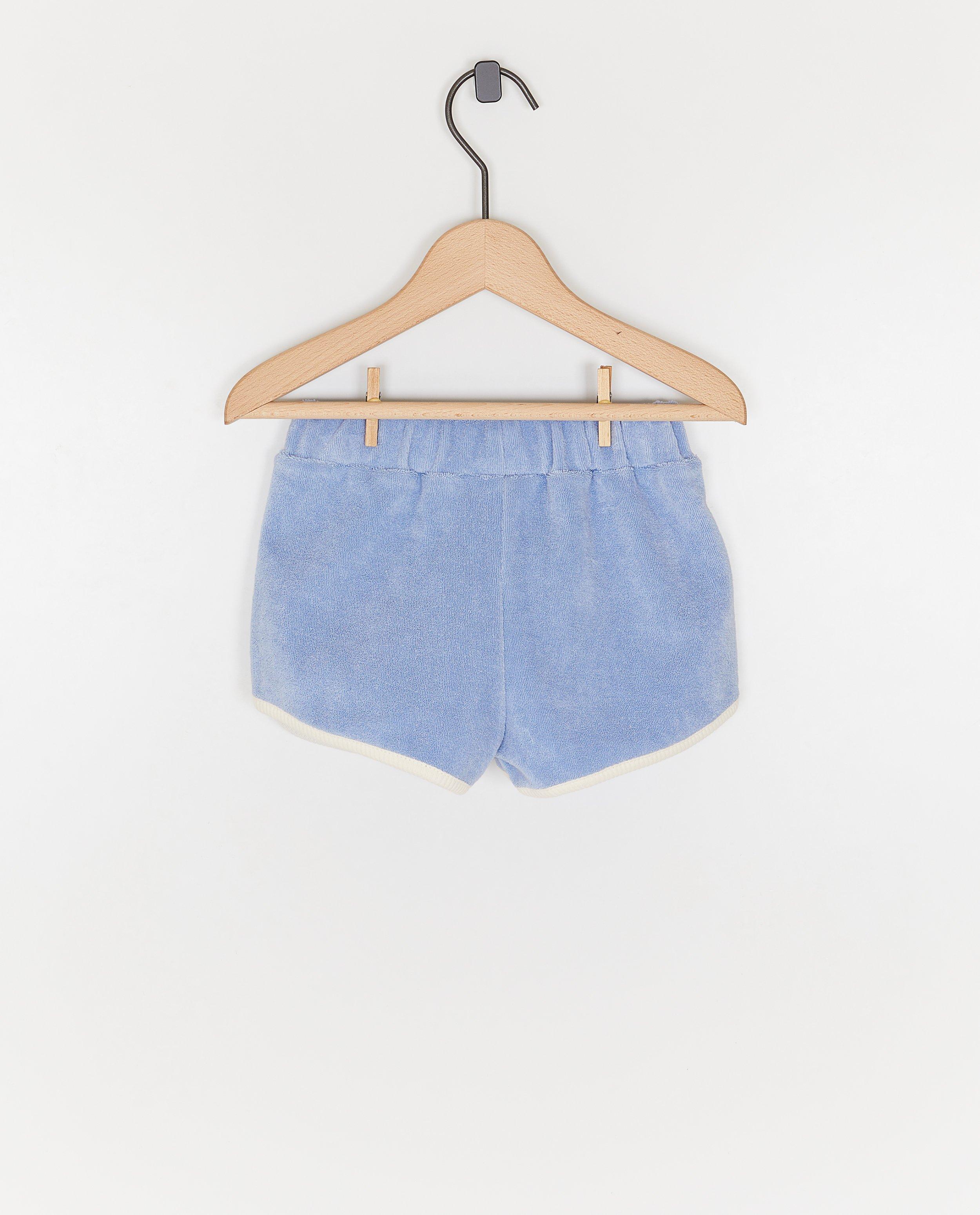 Shorten - Short van badstof met sierbiezen