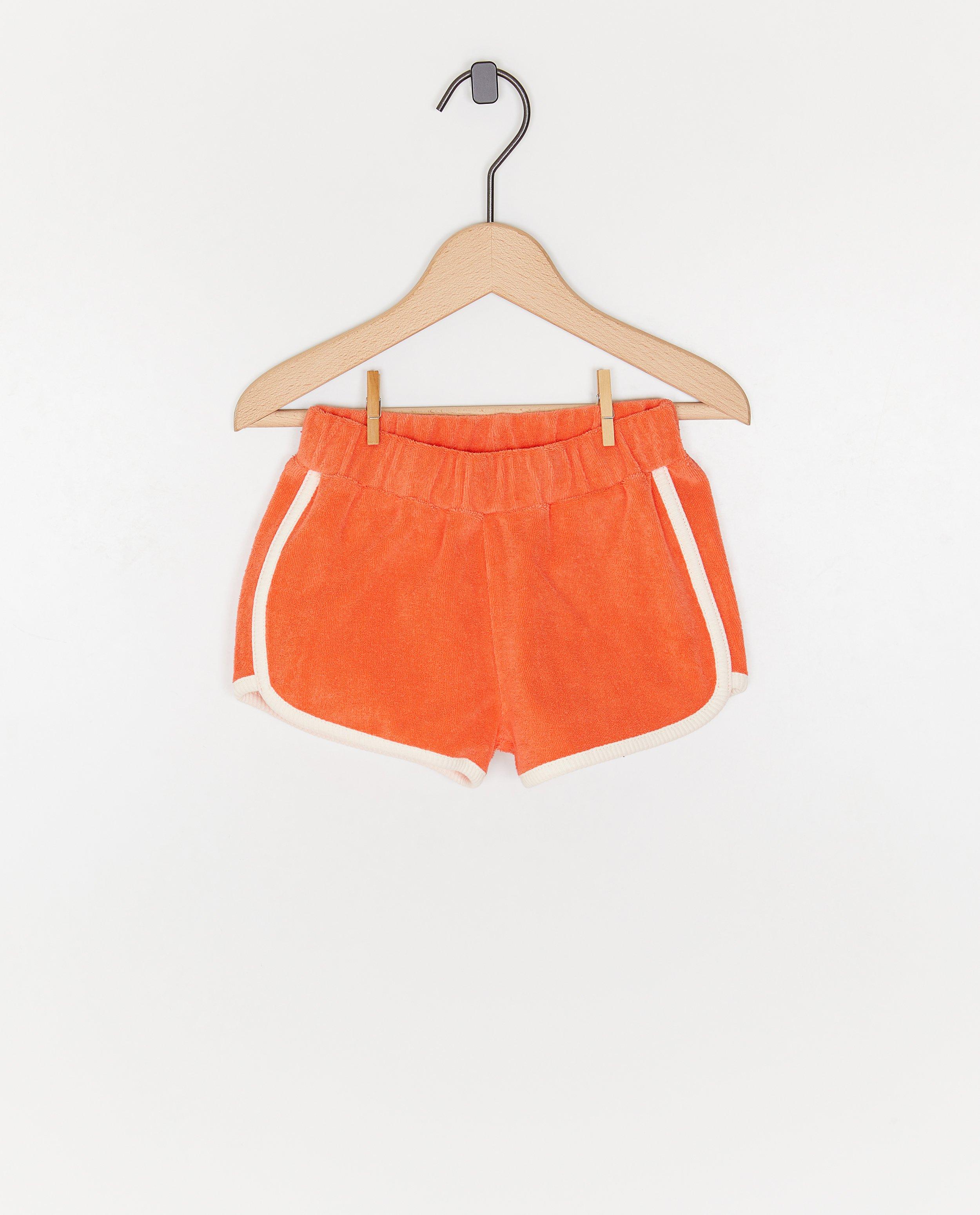 Shorten - Short van badstof met sierbiezen