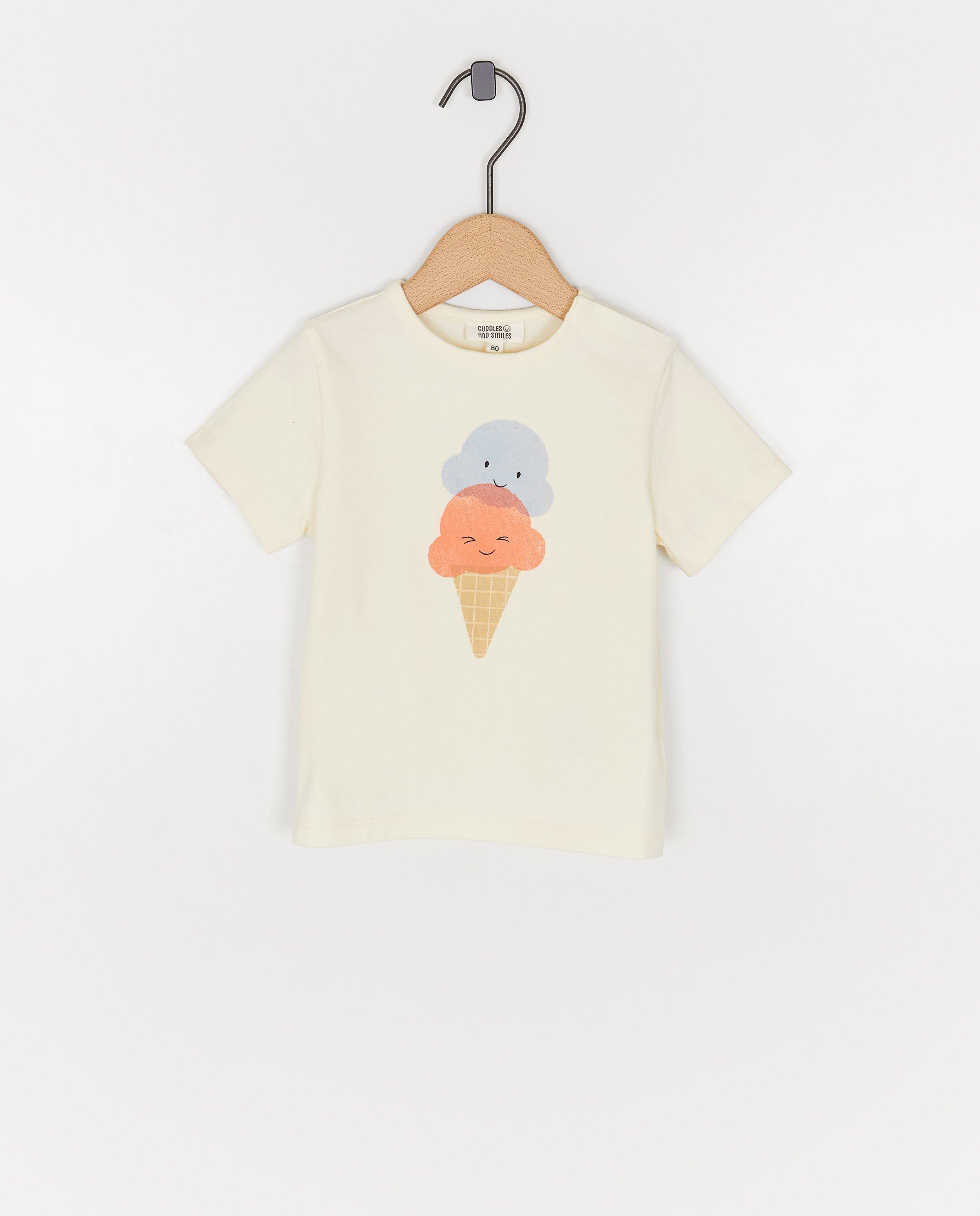 T-shirt met print ijsje - null - Cuddles and Smiles
