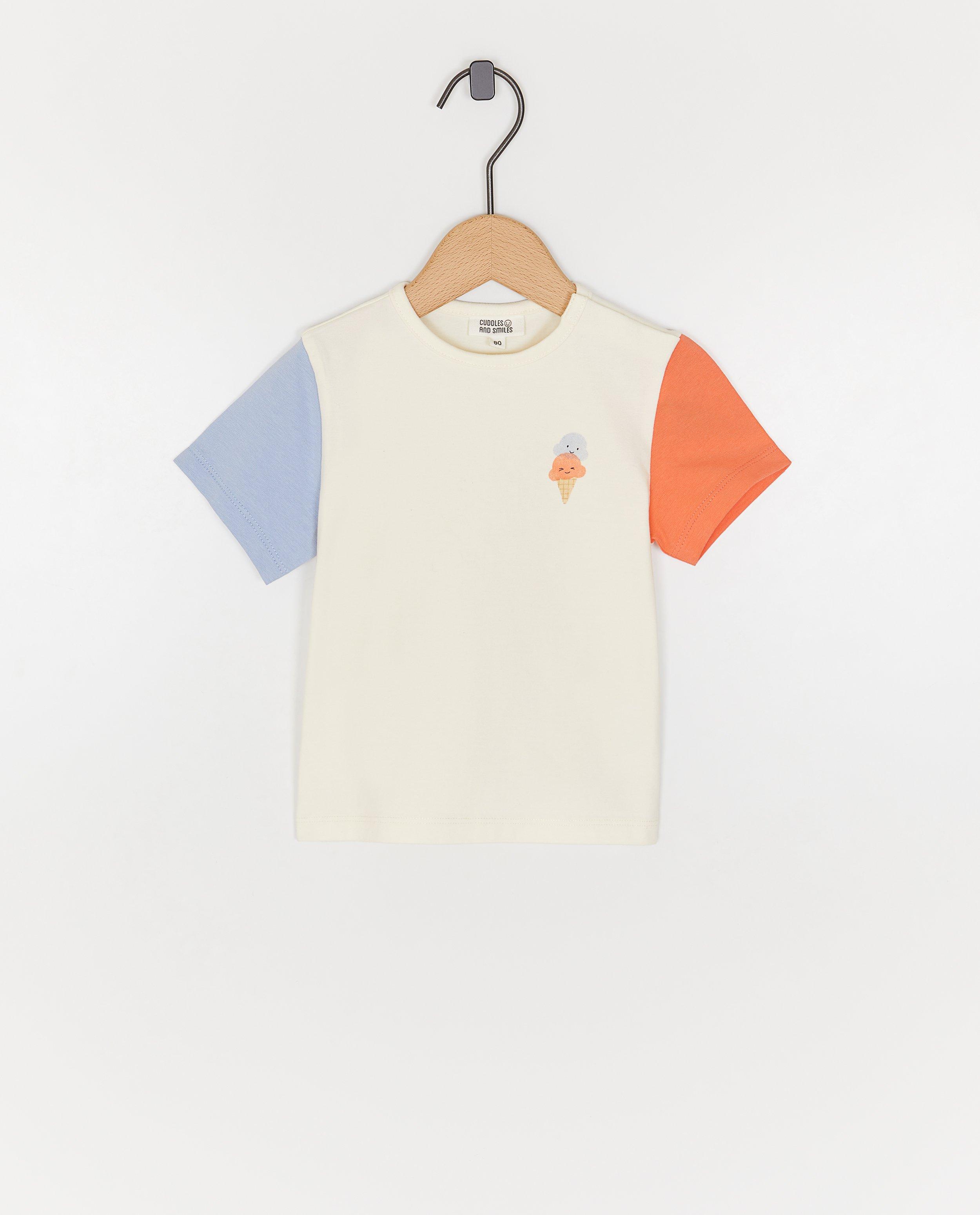 T-shirts - T-shirt met color block