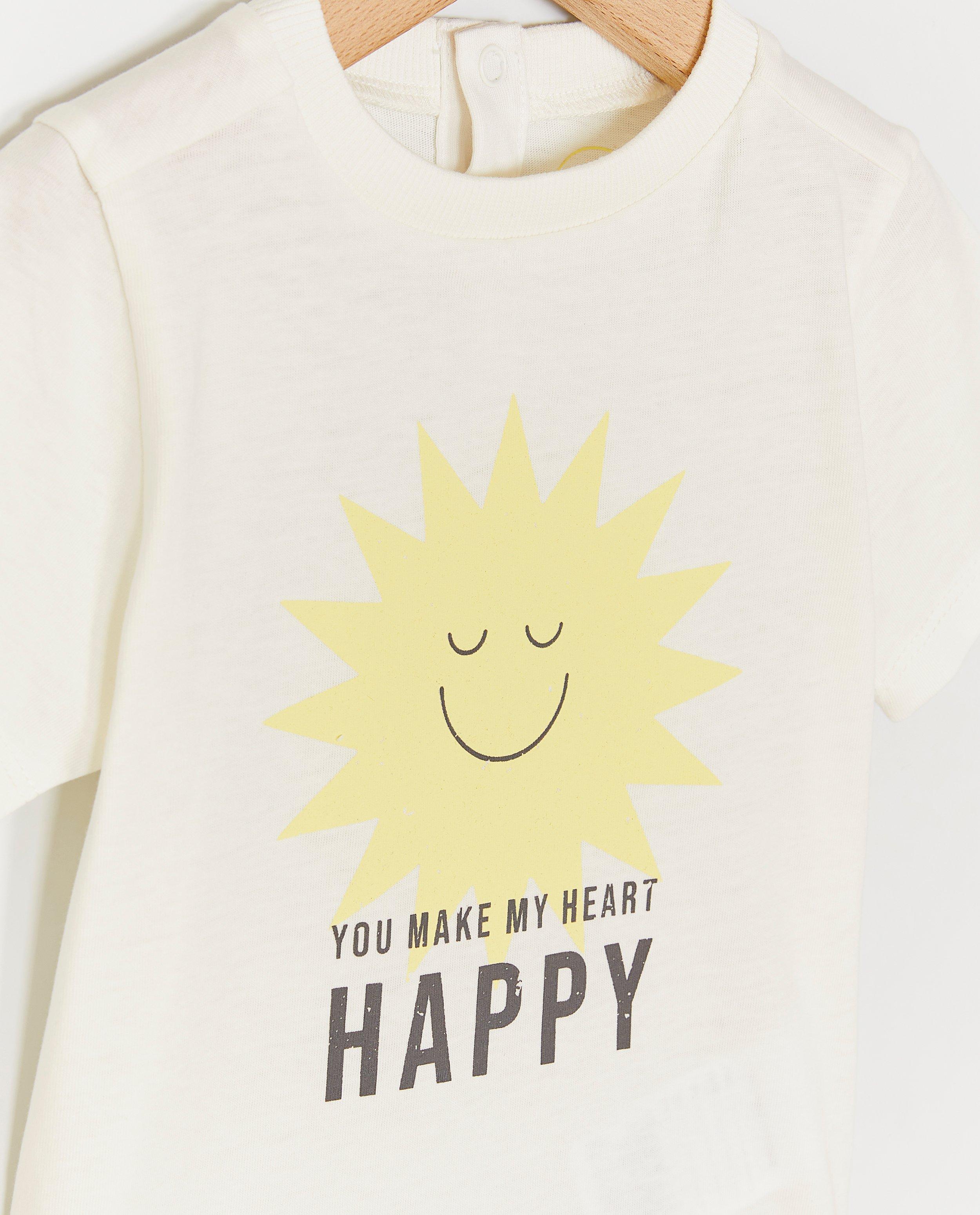T-shirts - T-shirt met retro print zon