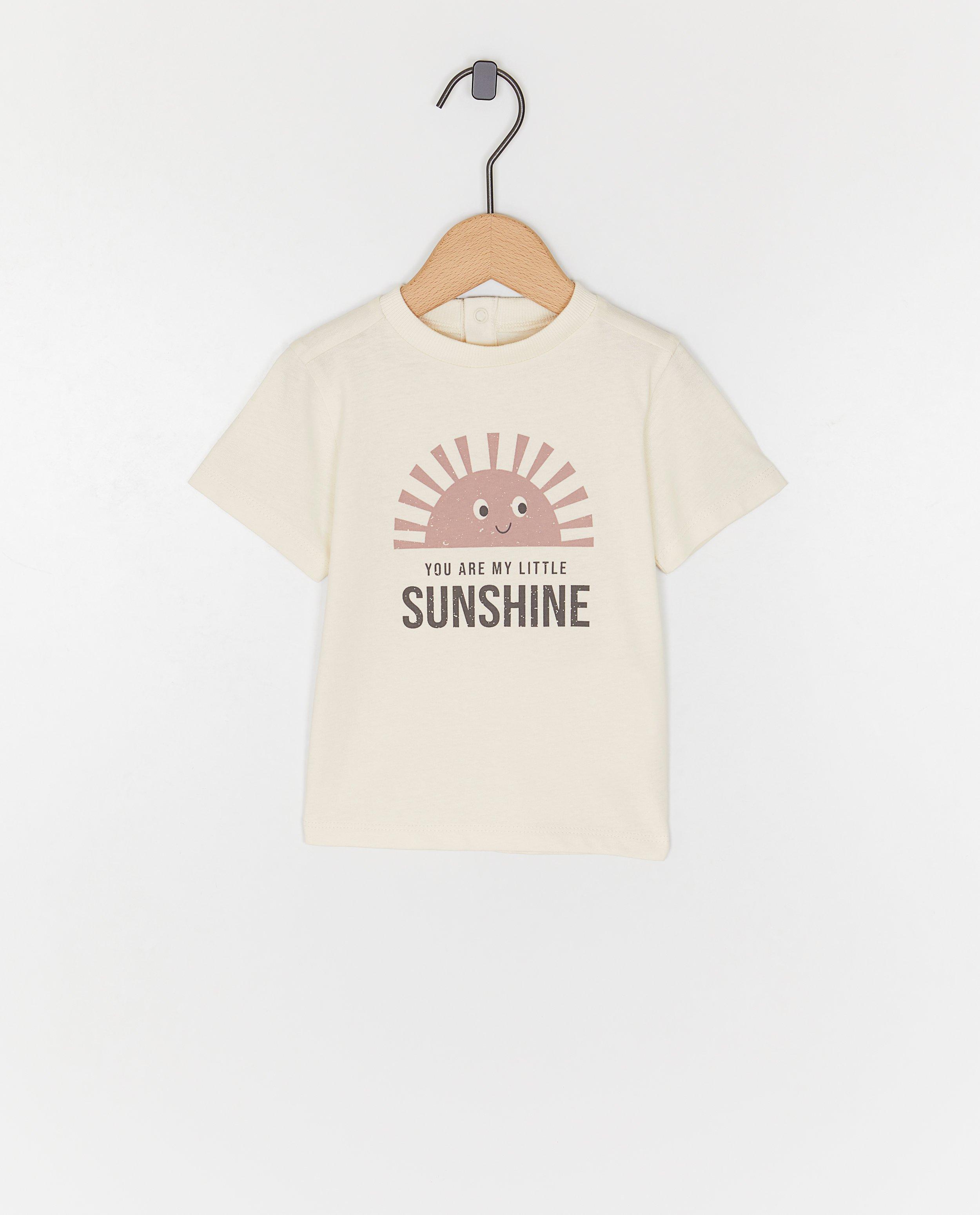 T-shirt met retro print zon - null - Besties