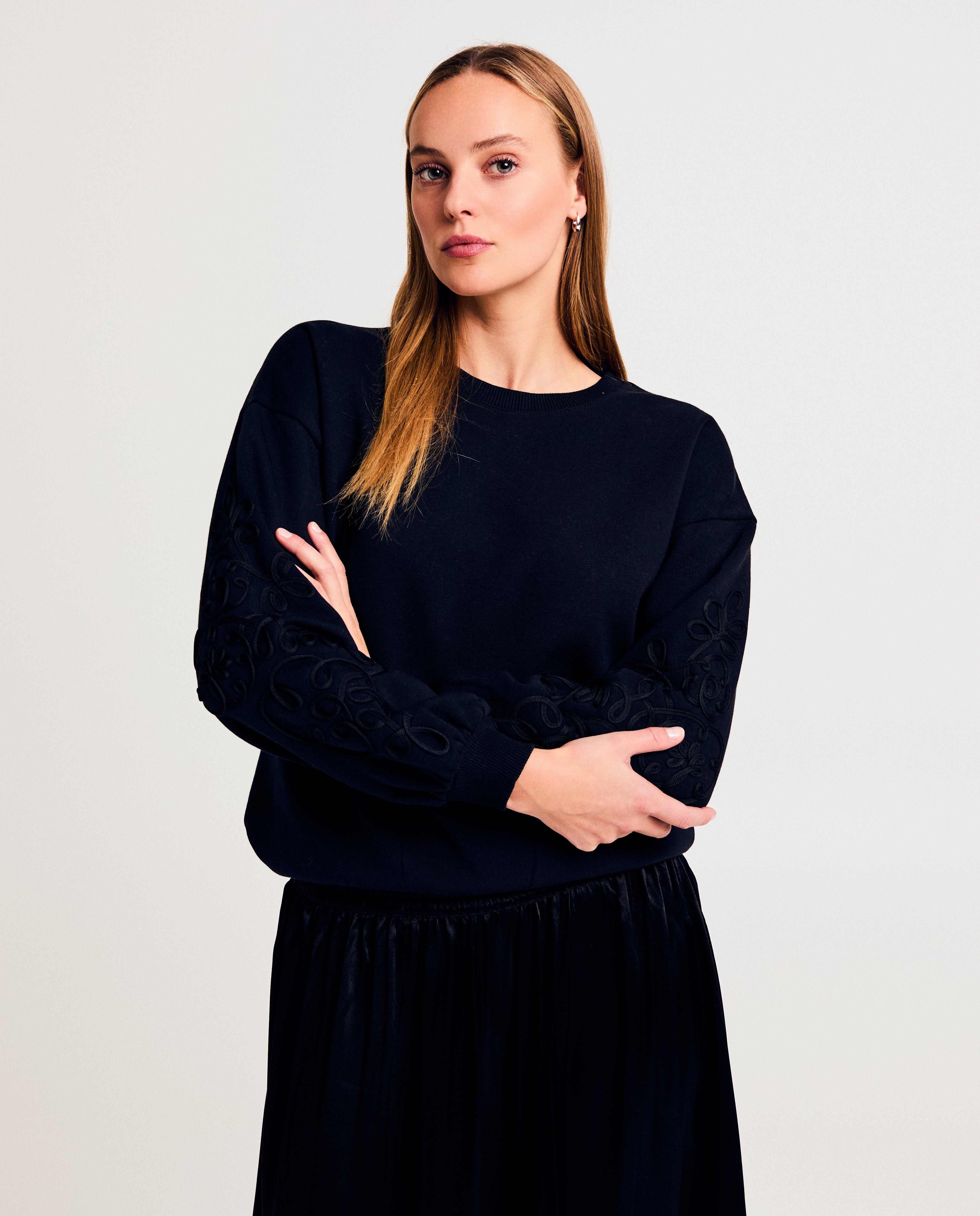 Sweater met geborduurde bloemen - null - Sora
