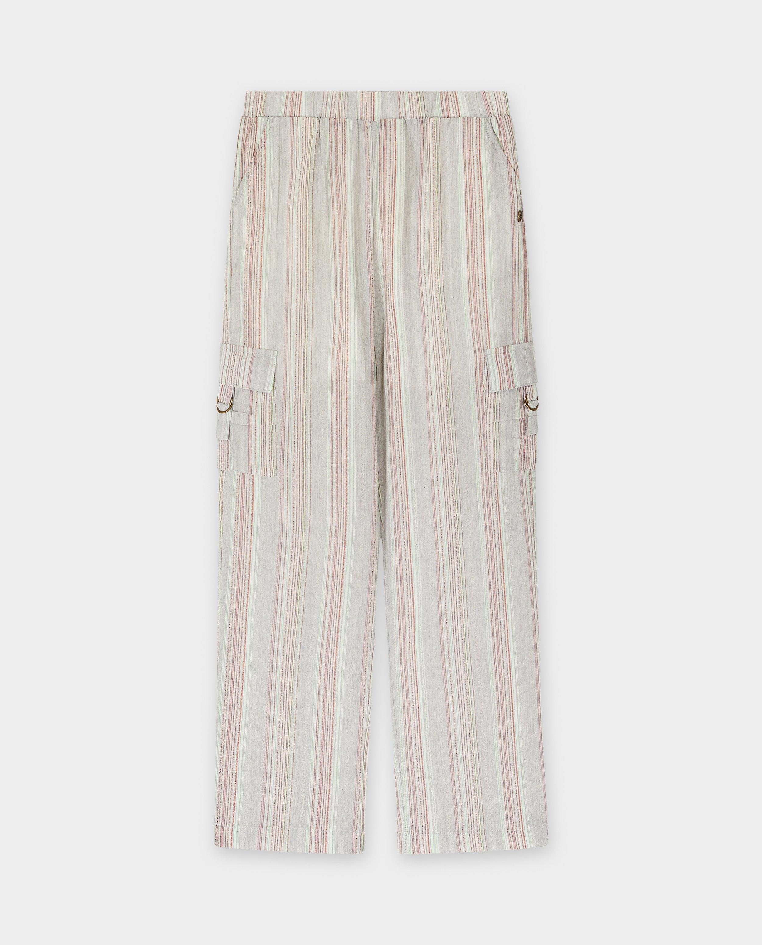 Broek met linnen look - null - Likeflo