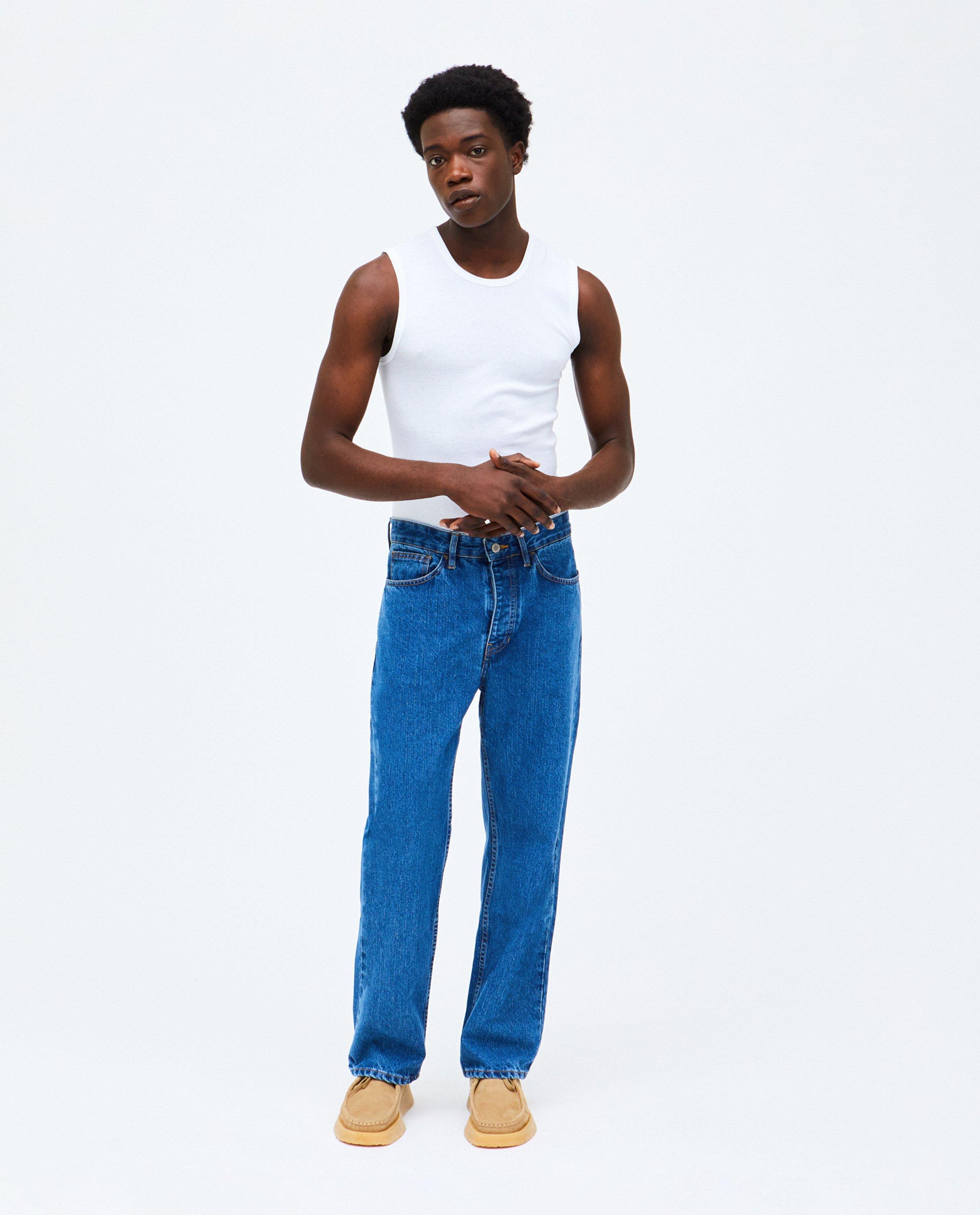 Blauwe jeans, relaxed fit - null - HNST