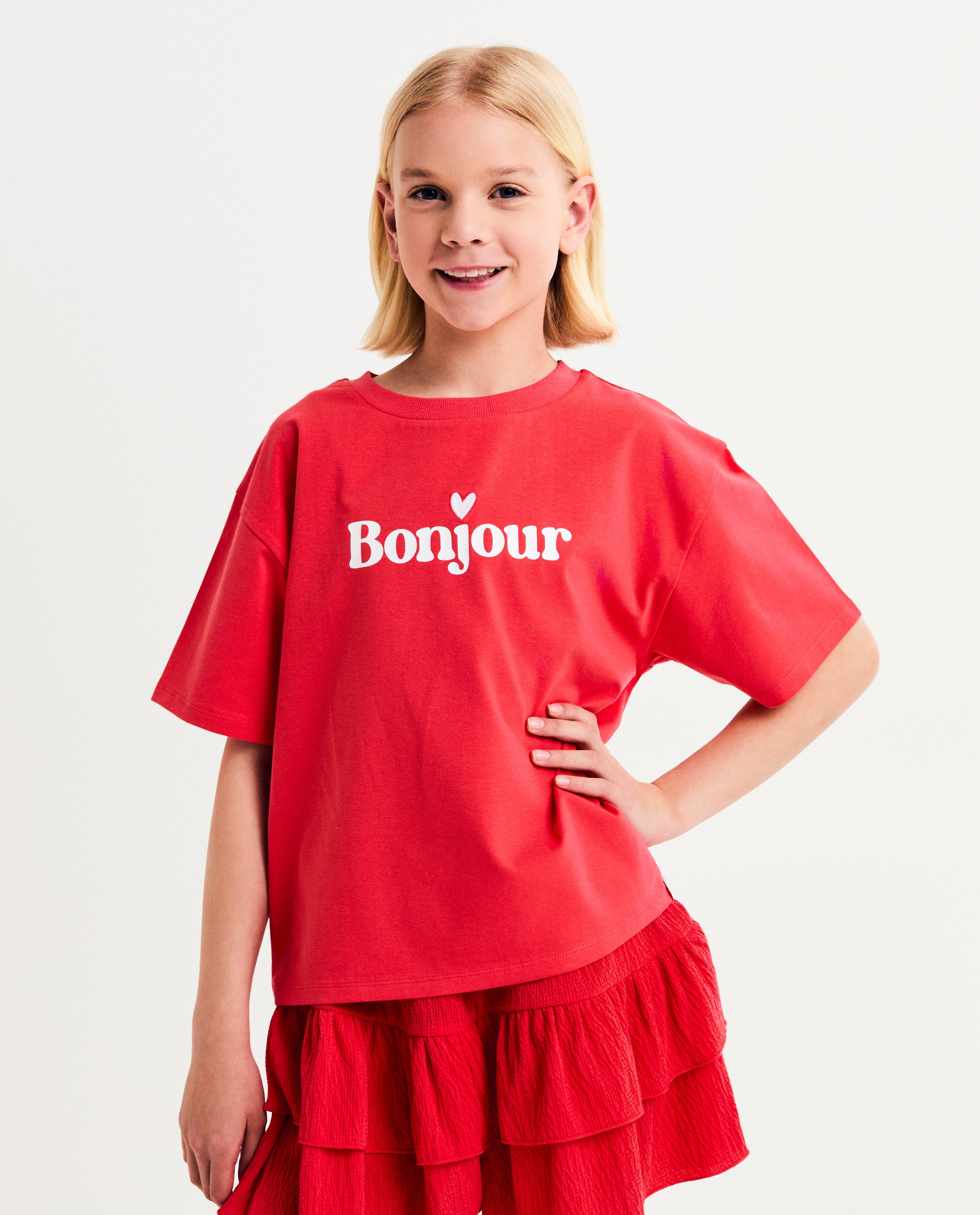 T-shirt met geborduurde aardbeien - null - Fish & Chips