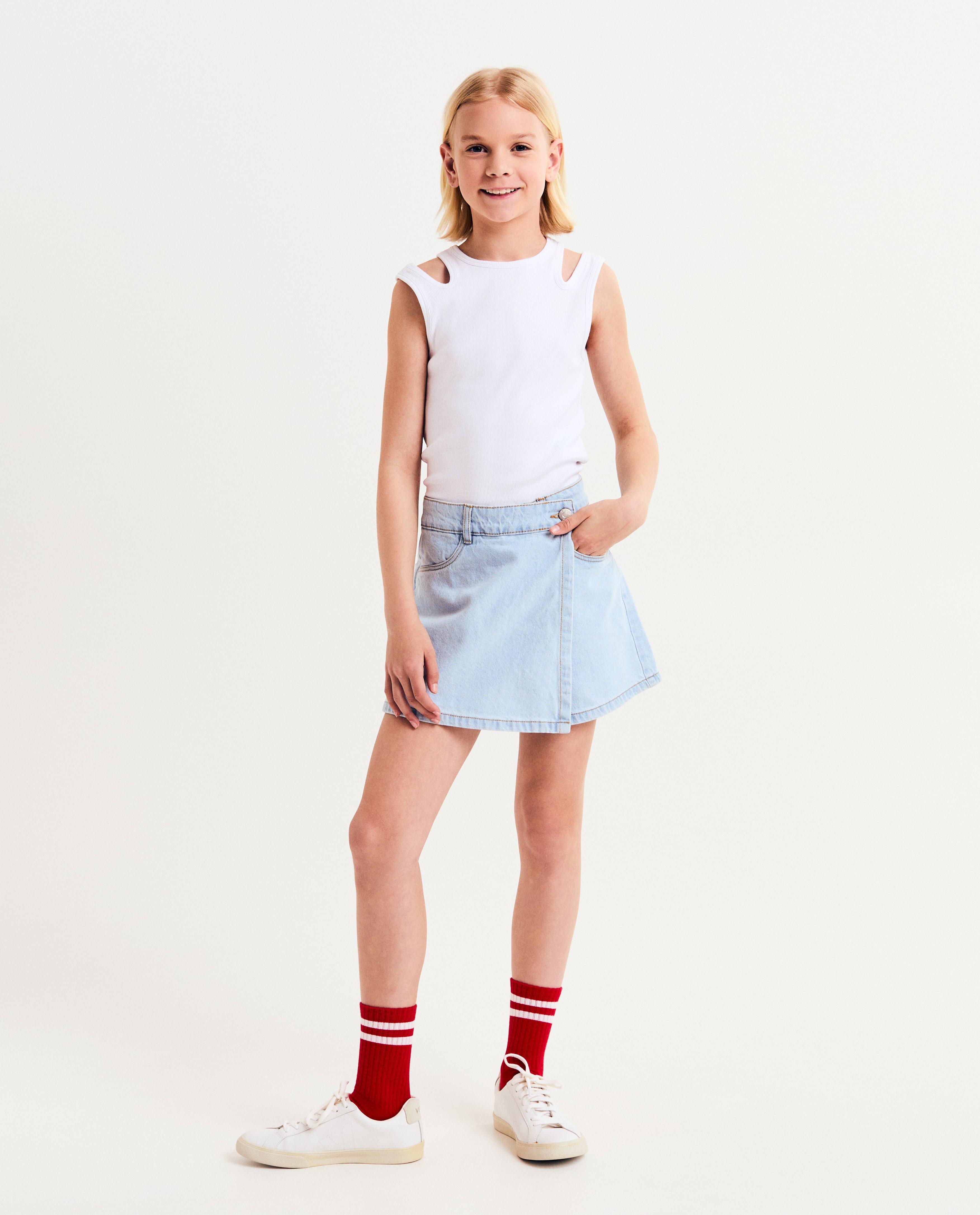 T-shirts - Top met fijne rib