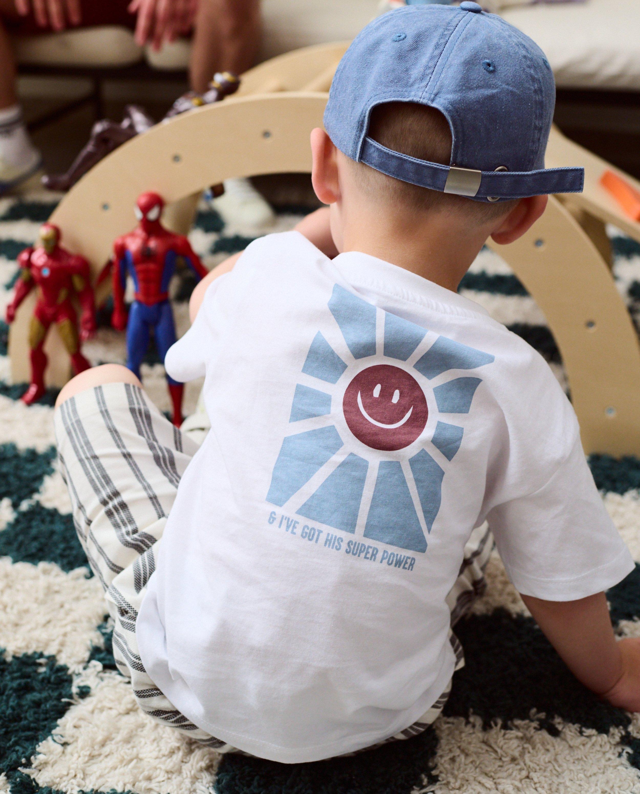 Biokatoenen T-shirt met backprint, 98-128 - null - Familystories