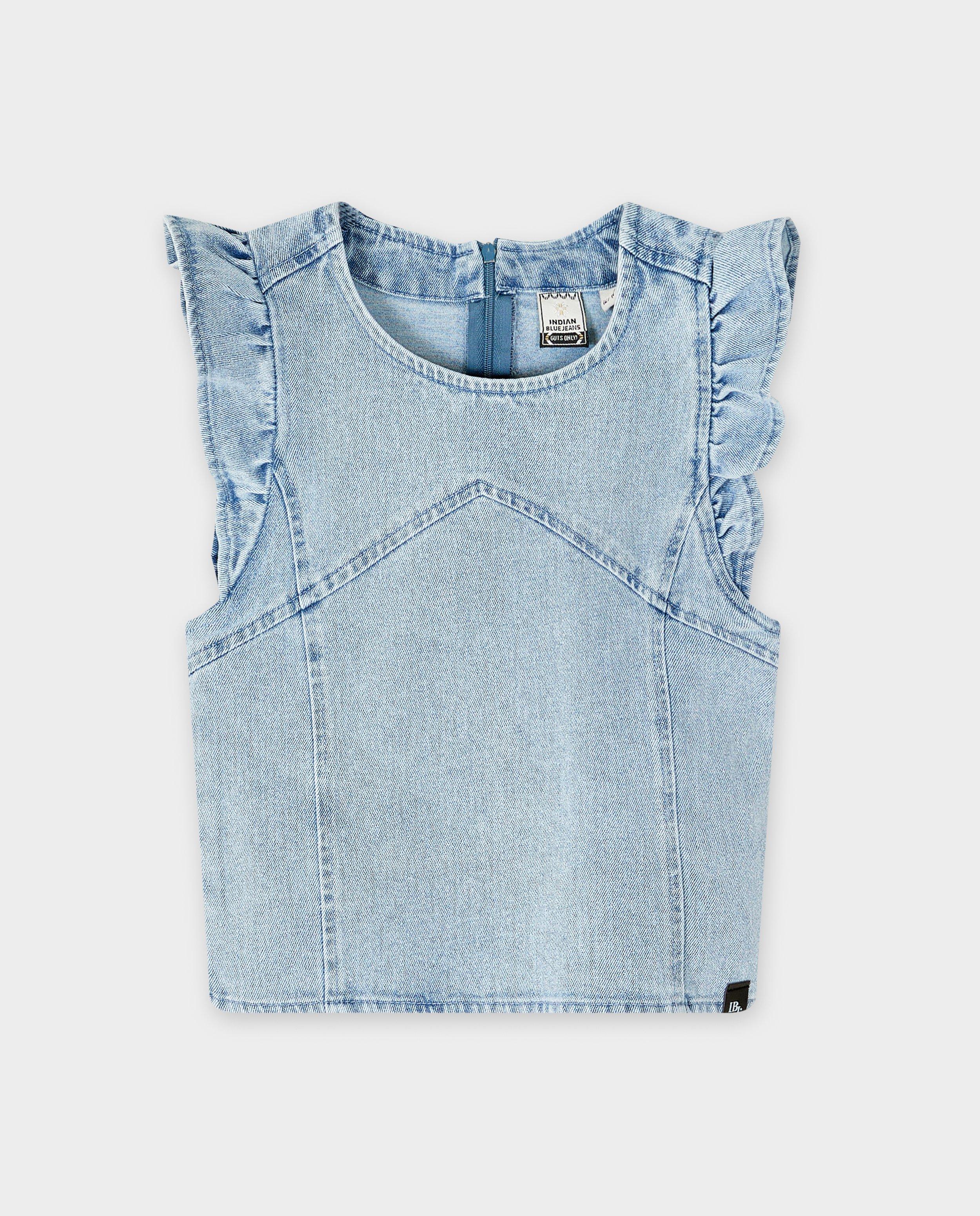 Blauwe blouse van jeans - null - Indian Blue Jeans