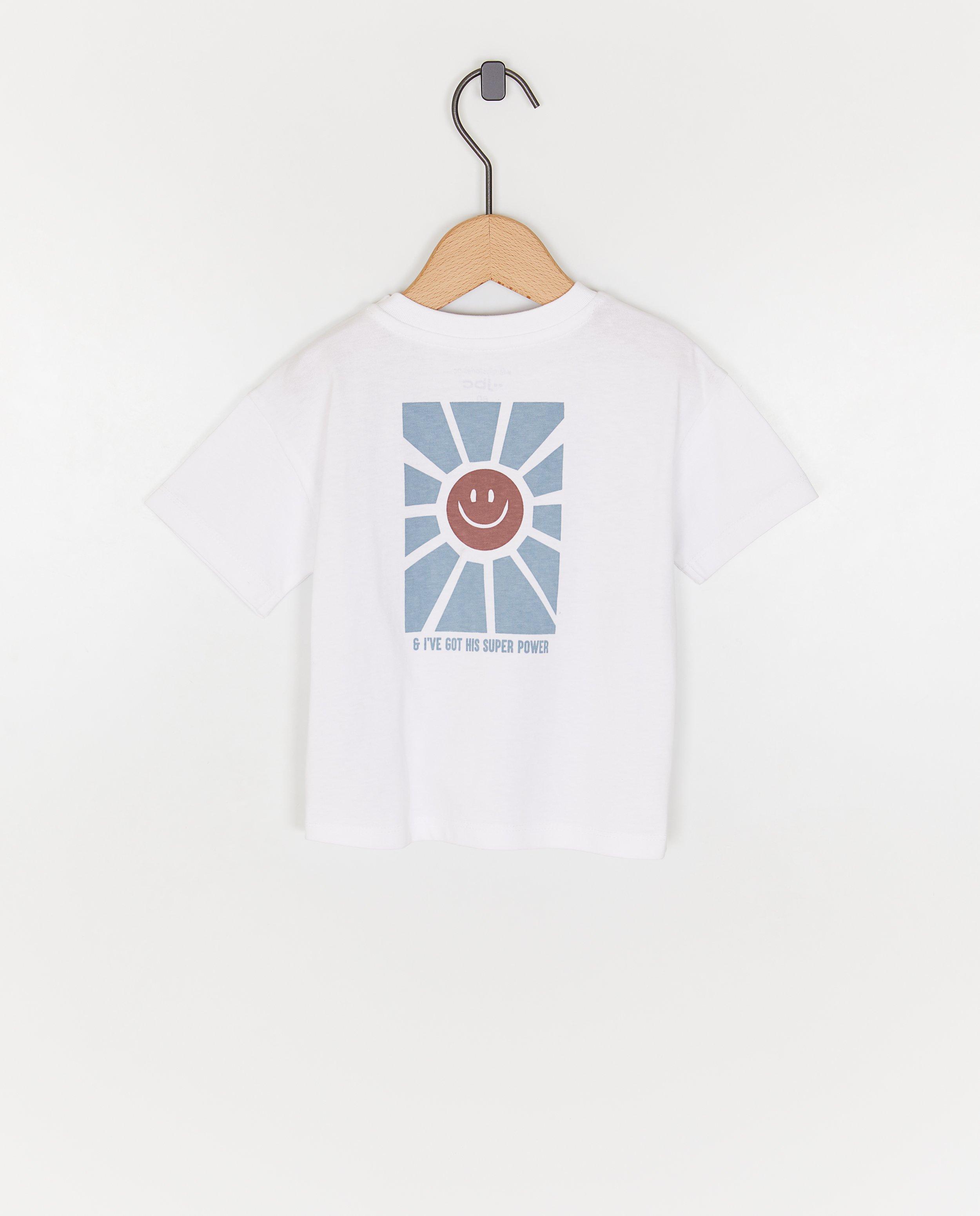 T-shirts - Biokatoenen T-shirt met backprint, 62-92