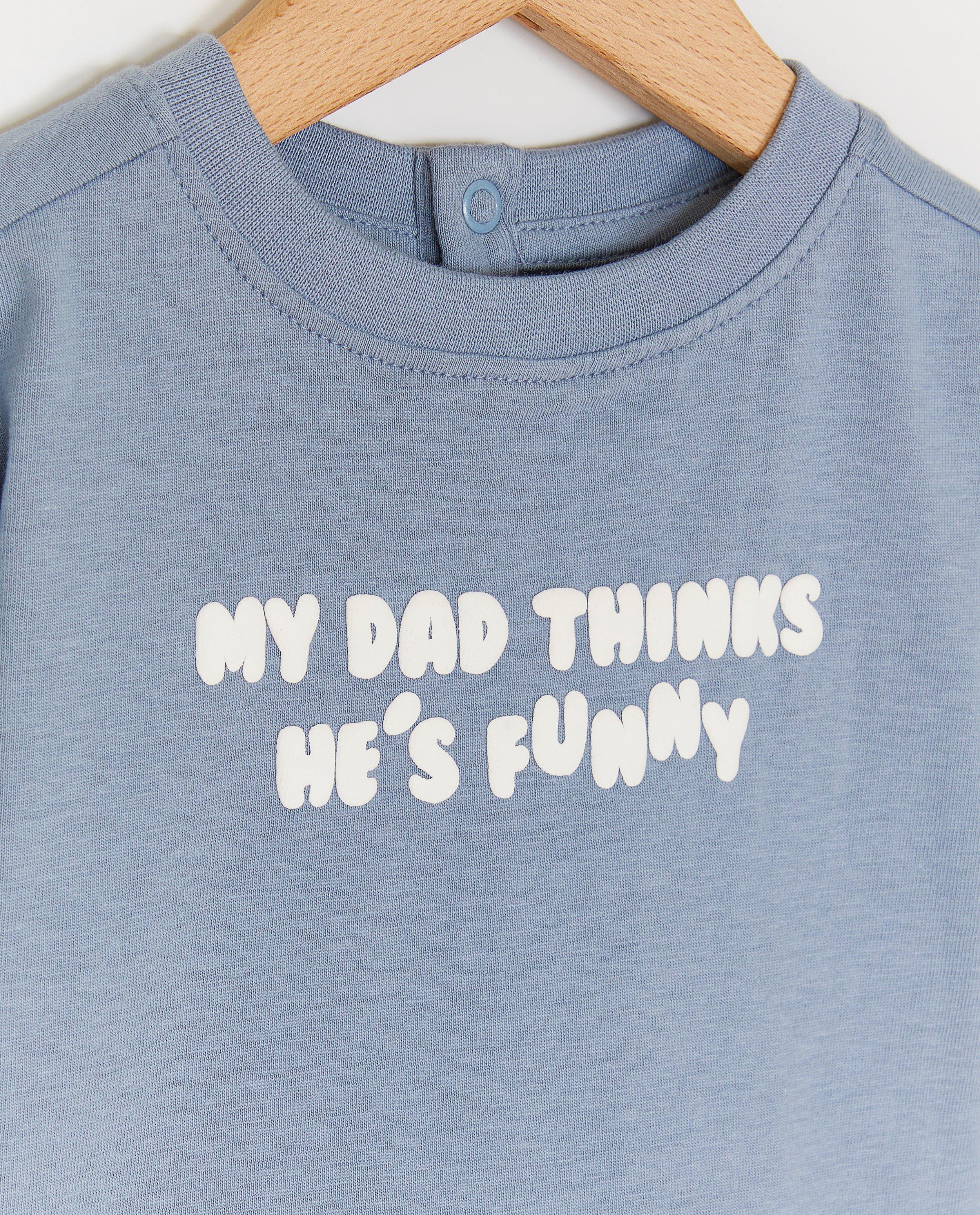 T-shirts - Biokatoenen T-shirt My dad thinks he's funny, 62-92