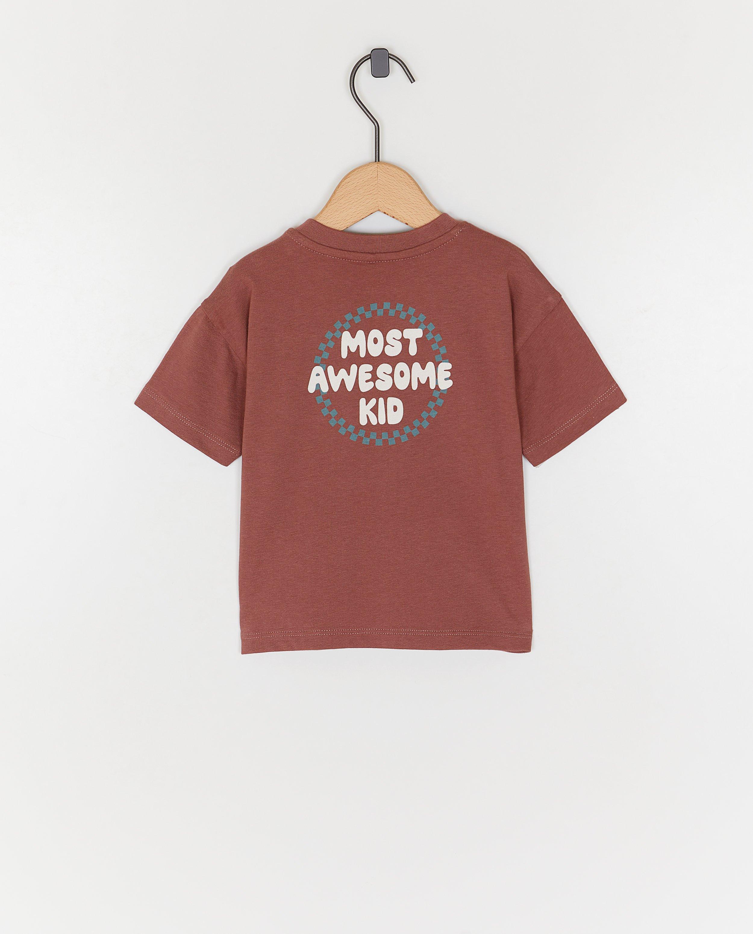 T-shirts - Biokatoenen T-shirt met backprint, 62-92
