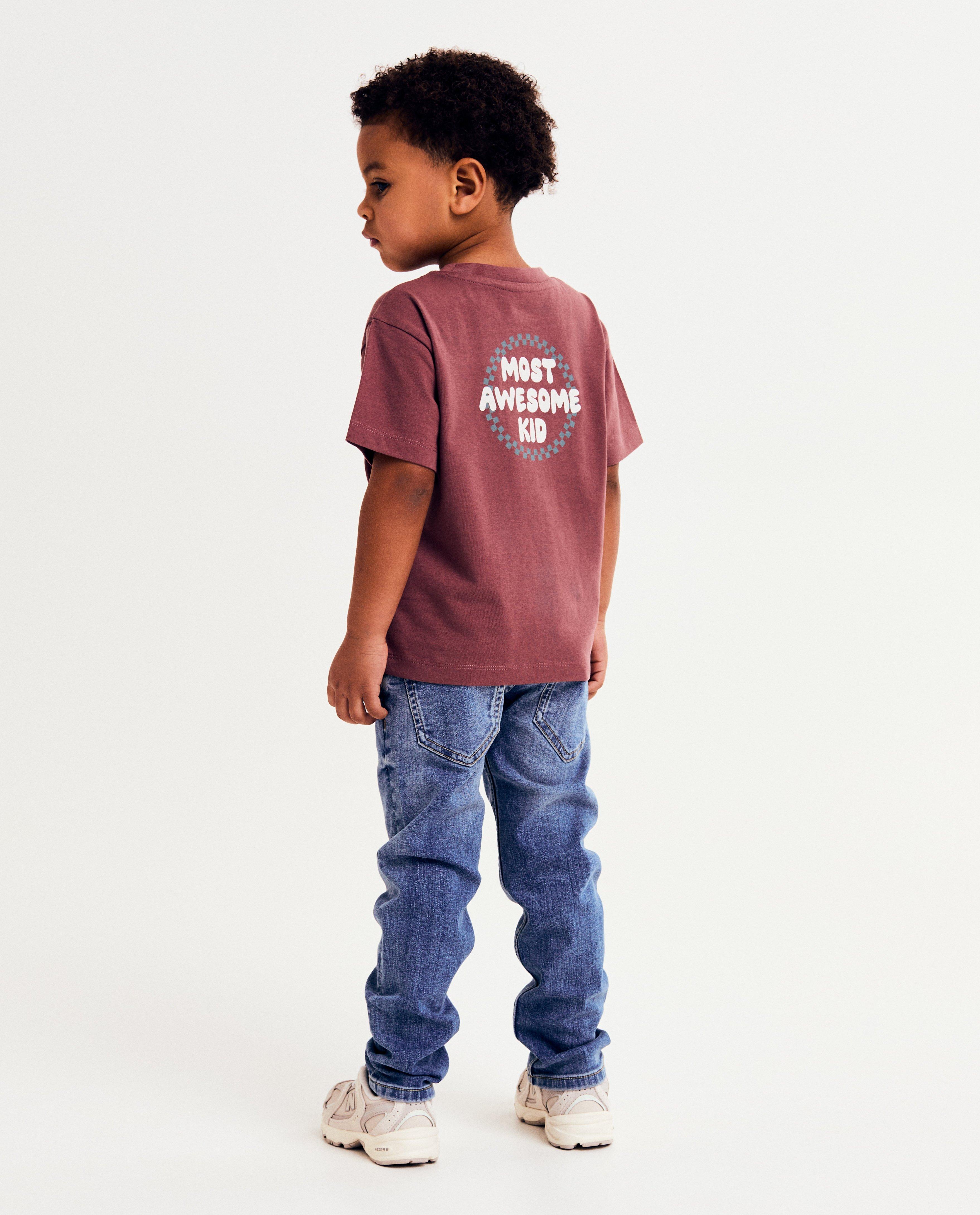 T-shirts - Biokatoenen T-shirt met backprint, 98-128