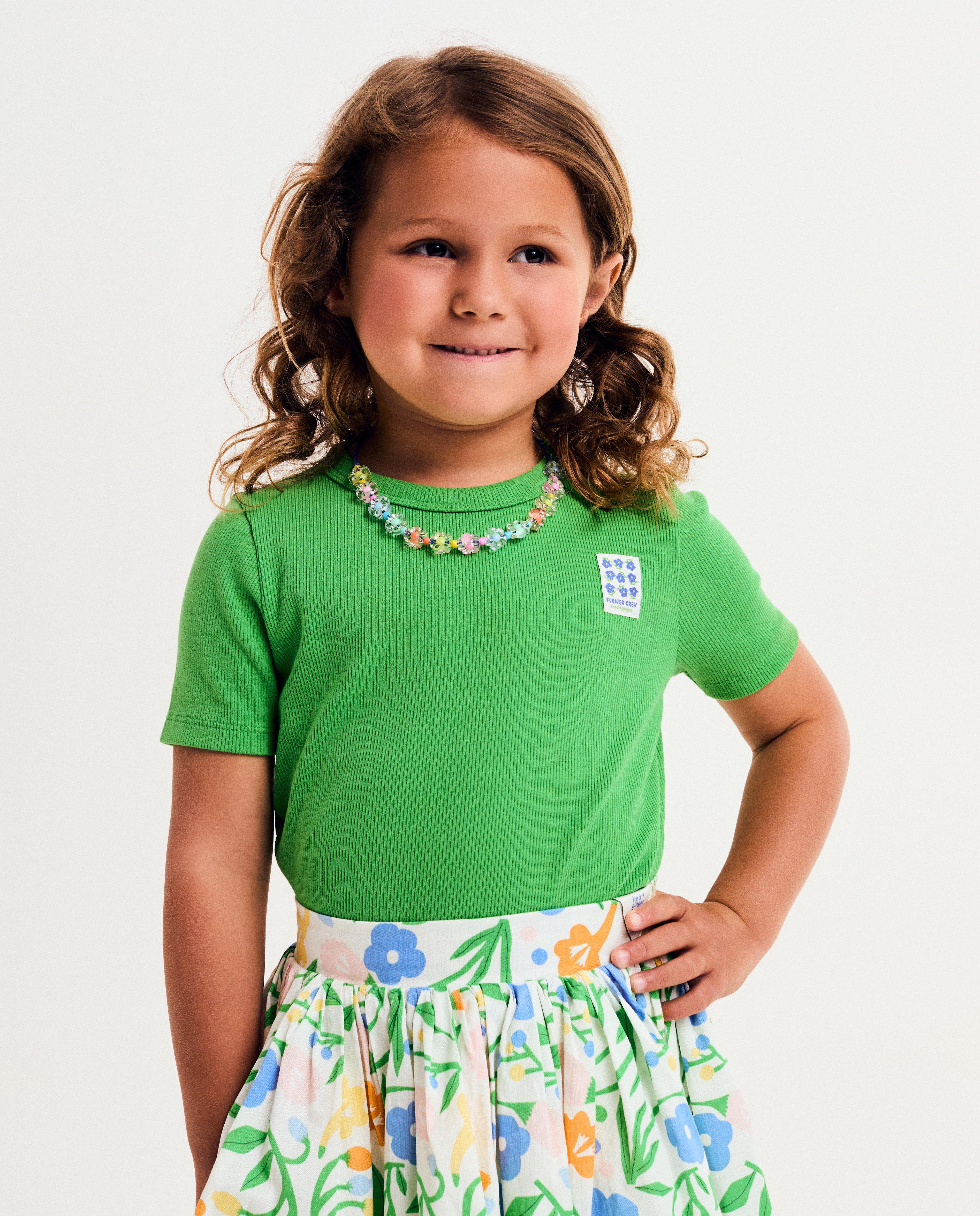 T-shirt met fijn ribpatroon, 92-134 - null - Fred + Ginger