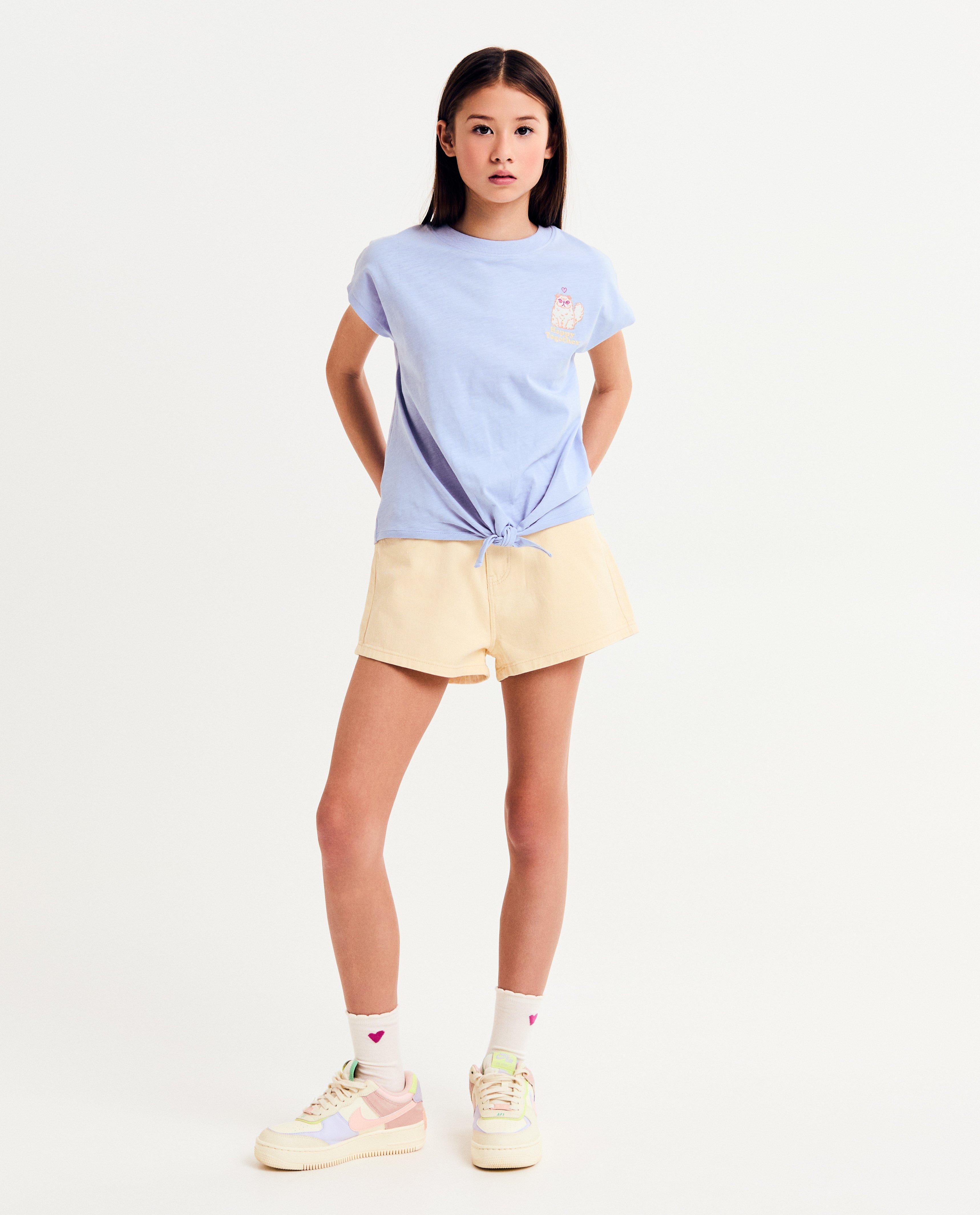 T-shirts - T-shirt met geborduurde kat