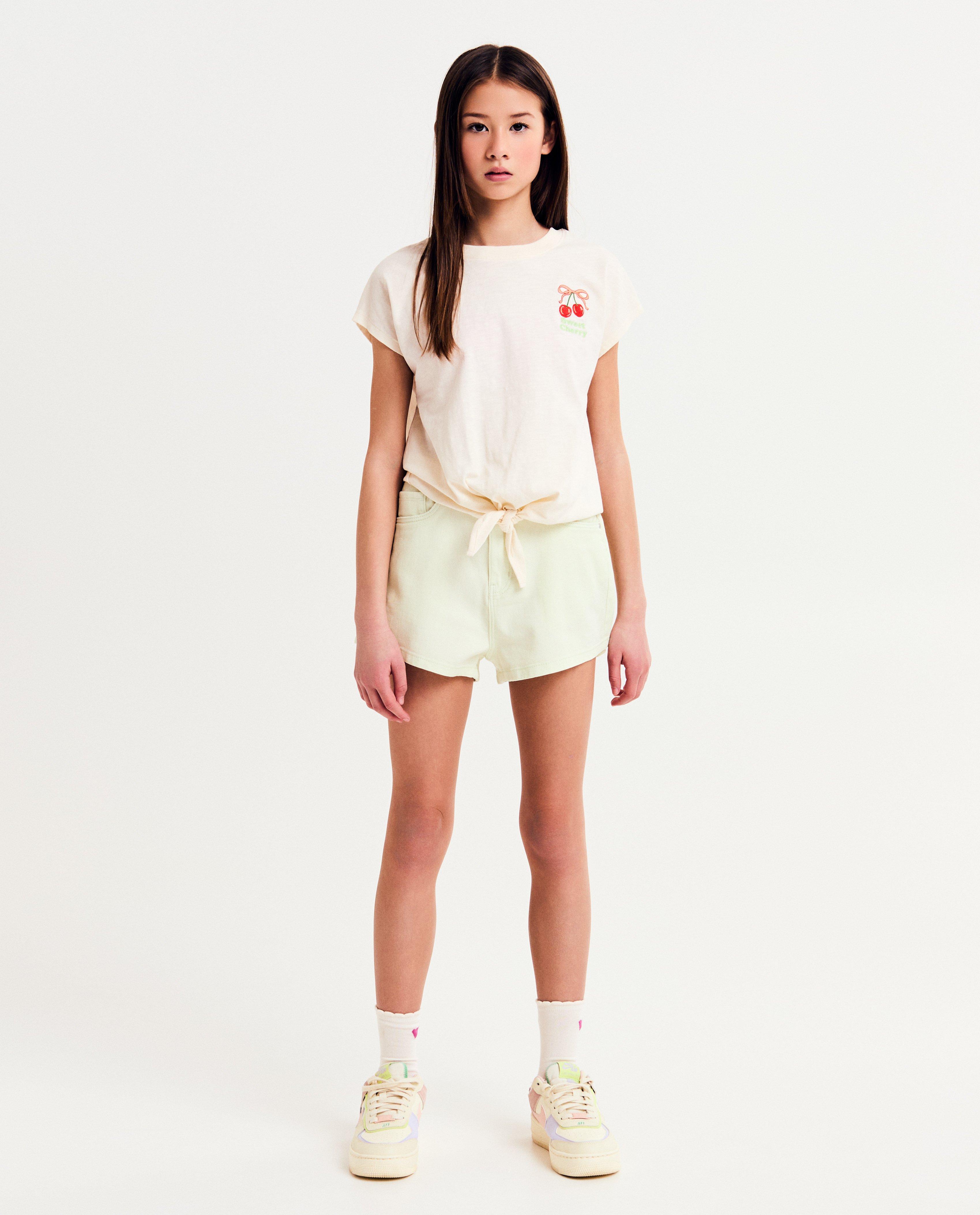 Groene jeansshort, mom fit - null - Fish & Chips